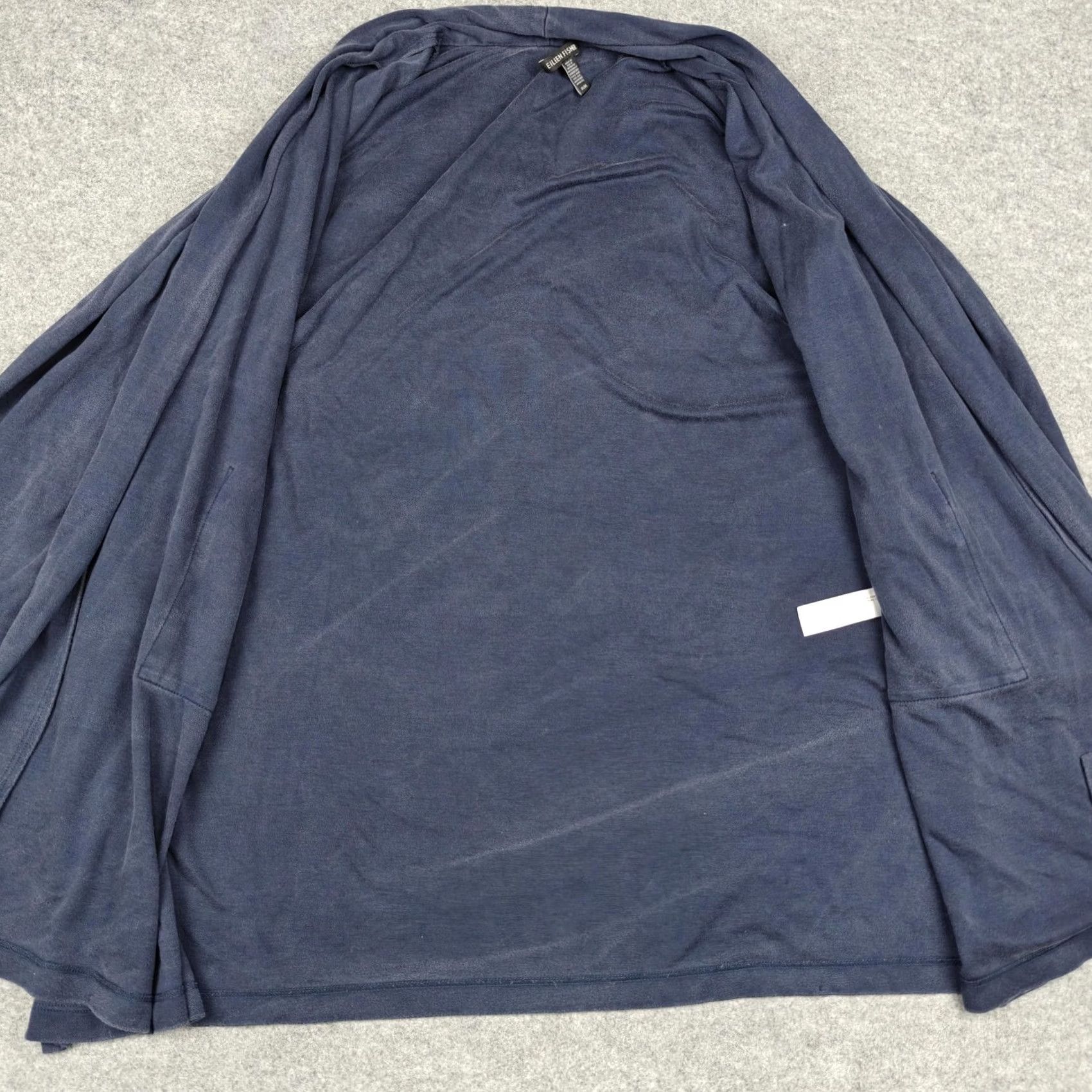 Eileen Fisher Eileen Fisher Cardigan Womens Medium Blue Tencel Lyocell Open Front Pockets Size M / US 6-8 / IT 42-44 - 4 Thumbnail