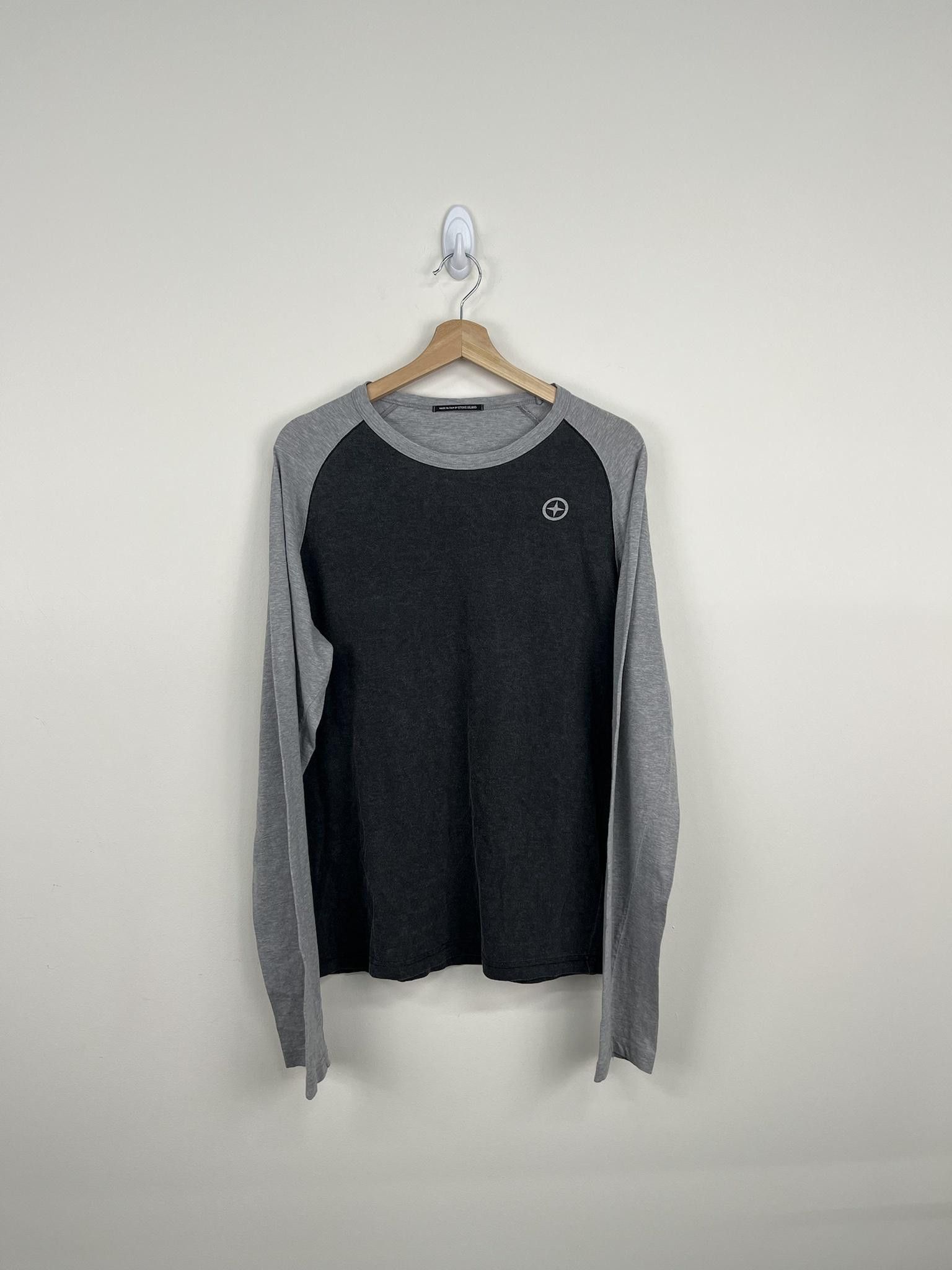 image of Stone Island Denims Line Raglan Longsleeve in Grey, Men's (Size XL)