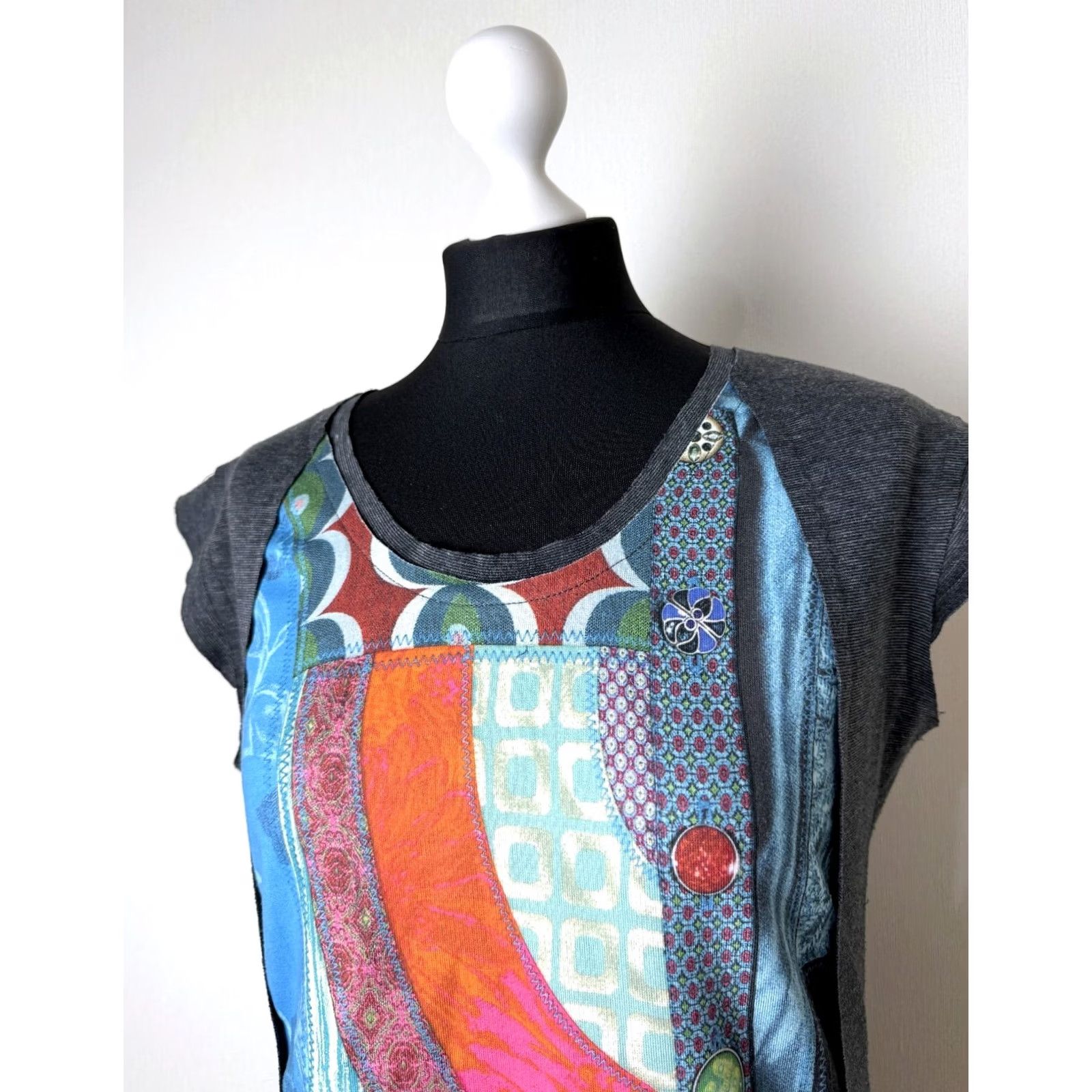 Desigual Desigual Dress XL Womens A-Line Multicoloured Knee Length Size XL / US 12-14 / IT 48-50 - 2 Thumbnail