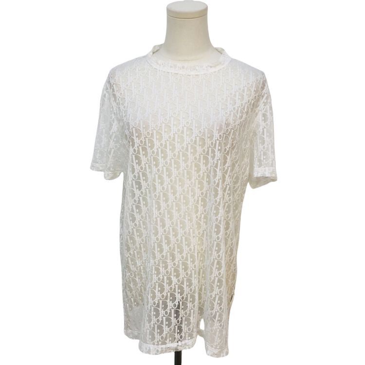 Dior Dior Oblique Monogram Mesh T-Shirt Size M Size US S / EU 44-46 / 1 - 1 Thumbnail