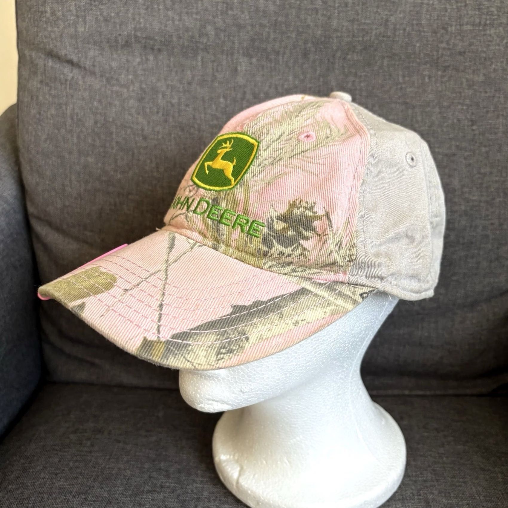John Deere John Deere Hat Cap Strapback Pink Camouflage Dri Duck Fishing Farm Hunting Adjustable Cotton Baseball Cap Womens Mens Unisex Adults Size ONE SIZE - 6 Thumbnail