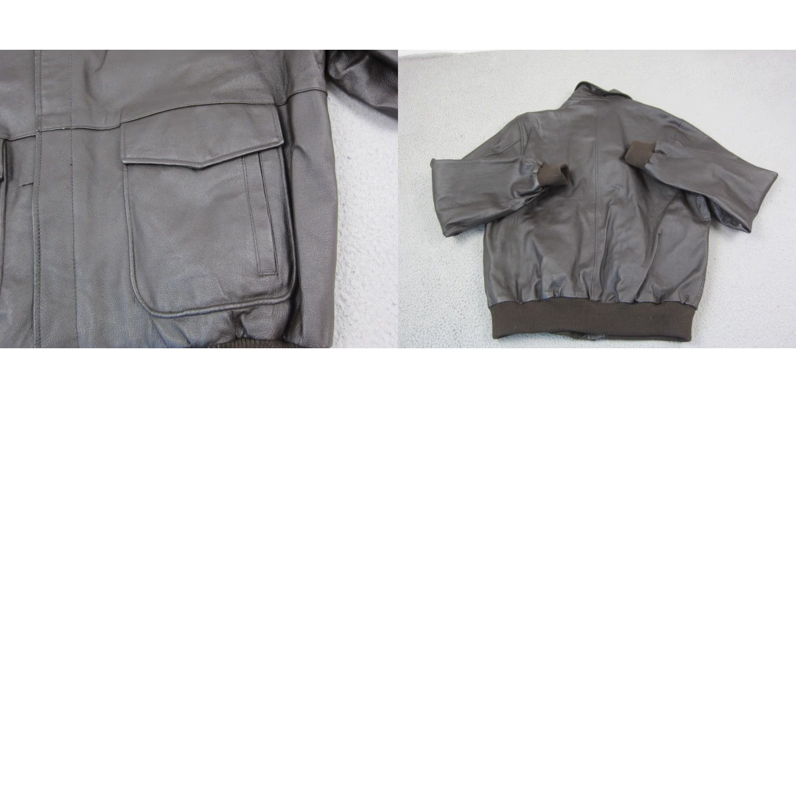 Vintage VINTAGE DEKALB Jacket Mens XL Brown Leather Bomber Full Zip 90s Size US XL / EU 56 / 4 - 8 Thumbnail