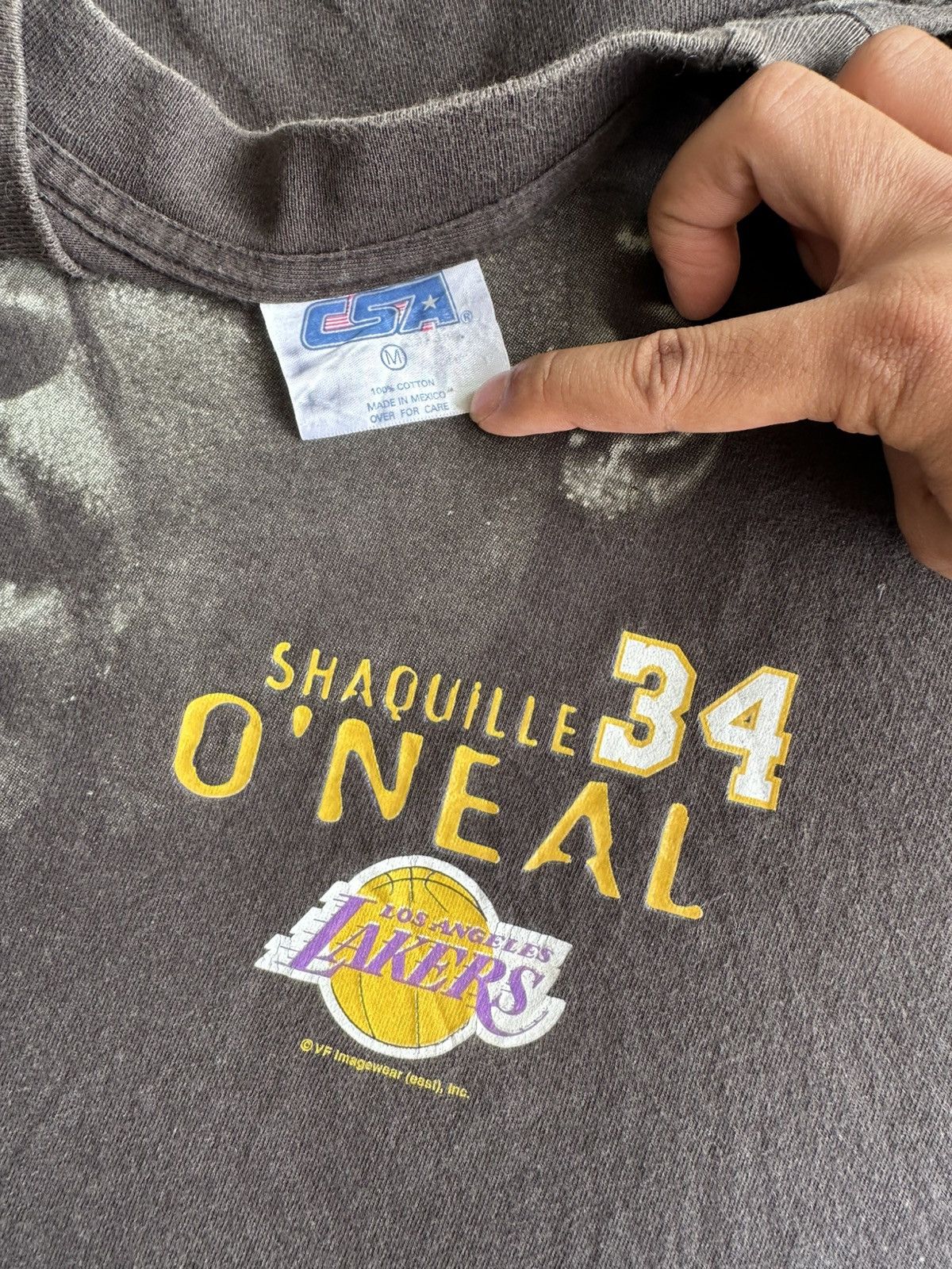 NBA × Rap Tees × Vintage Vintage Shaquille O’neal 34 LA LAKERS NBA Raptees Rare USA Size US L / EU 52-54 / 3 - 4 Thumbnail