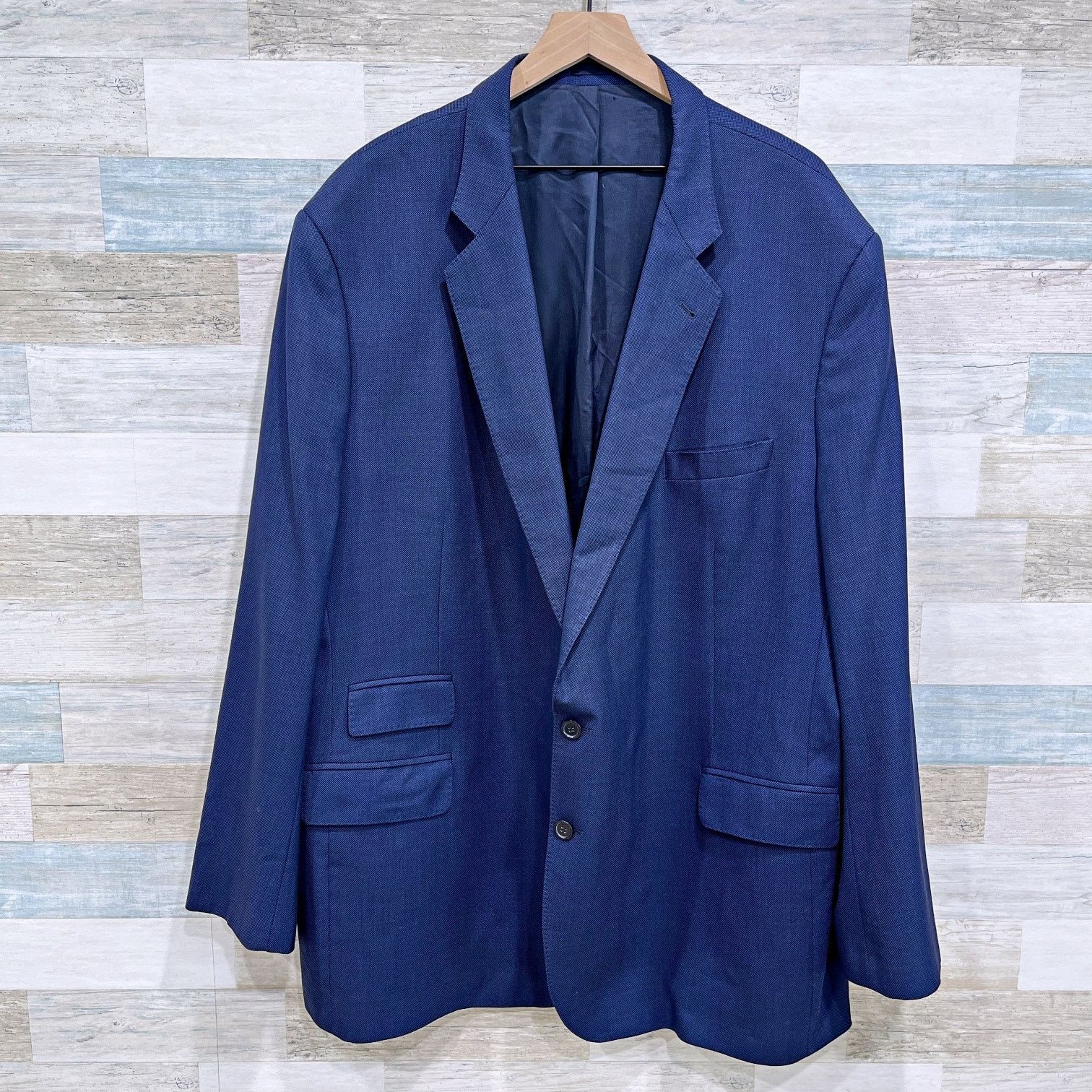 Other Hardy Minnis Savile Row Birdseye Sport Coat Blue 59R Size 54R - 1 Thumbnail