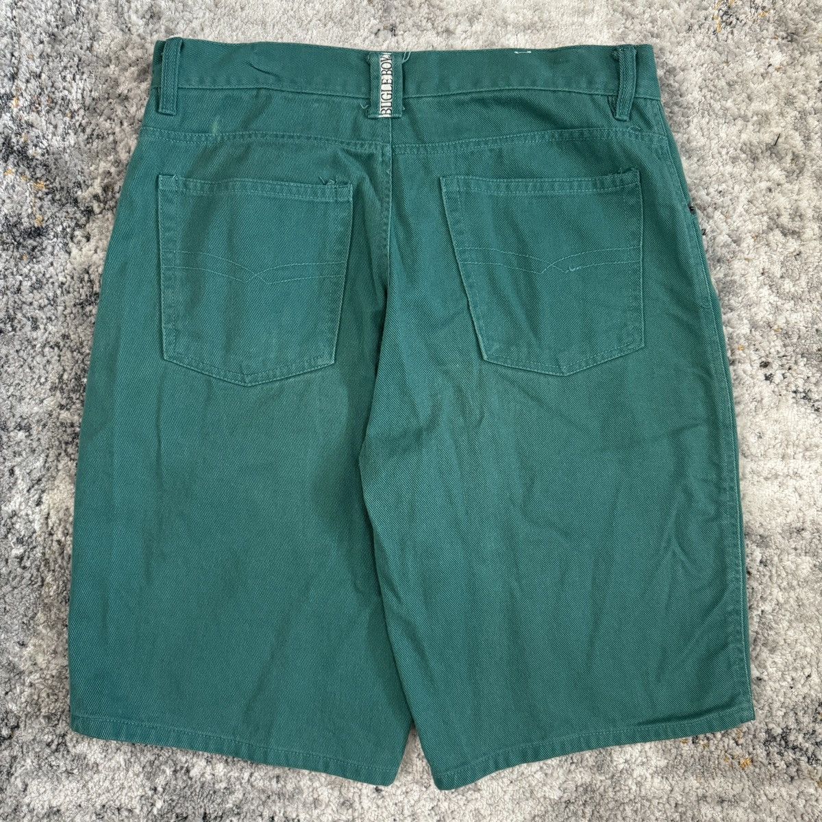 Bugle Boy × JNCO × Vintage Essential Vintage 90s Bugle boy surfwear baggy teal shorts Size US 34 / EU 50 - 1 Thumbnail