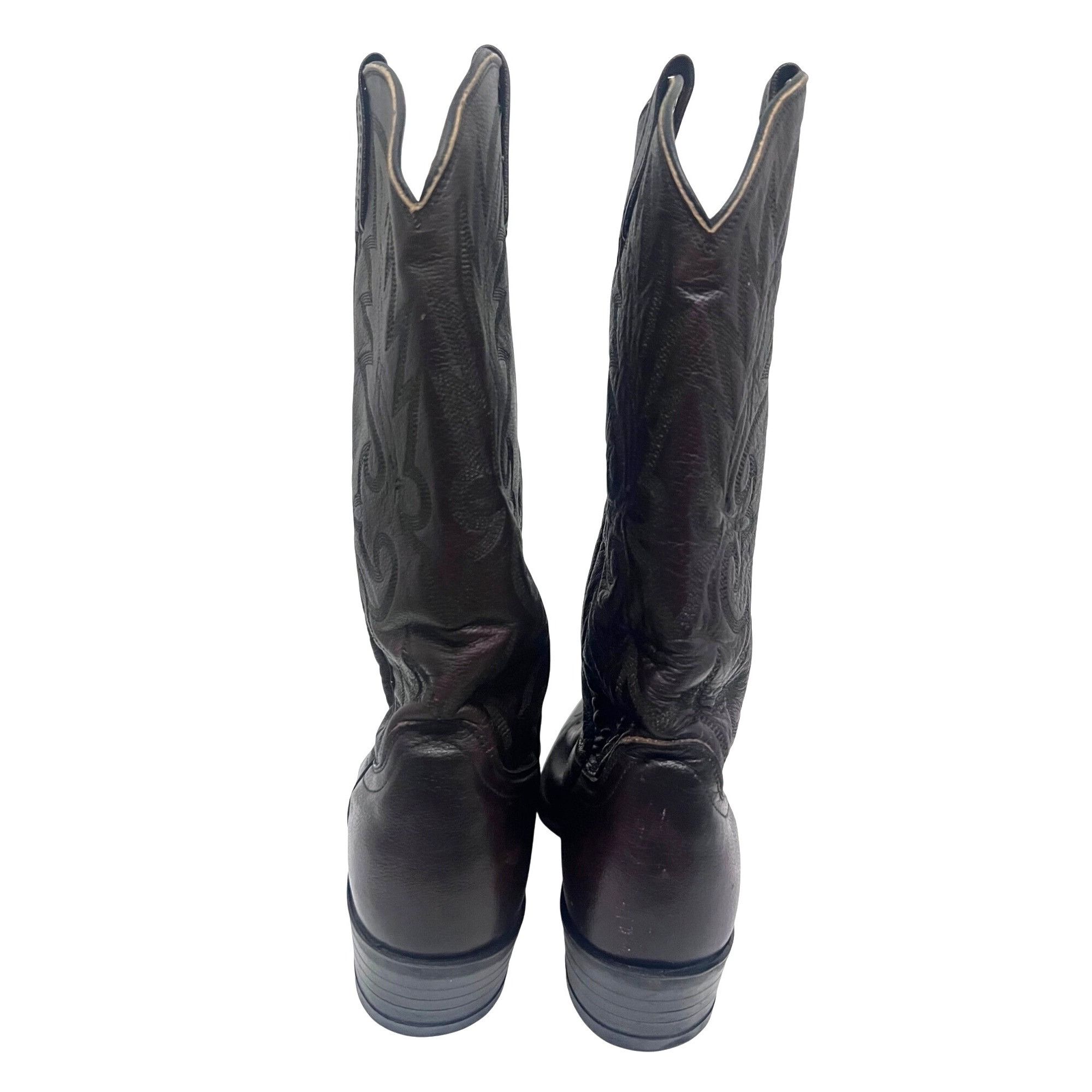 Dan Post Dan Post Mens Burgundy Leather Western Cowboy Boots US 8D Pu Size US 8 / EU 41 - 4 Thumbnail