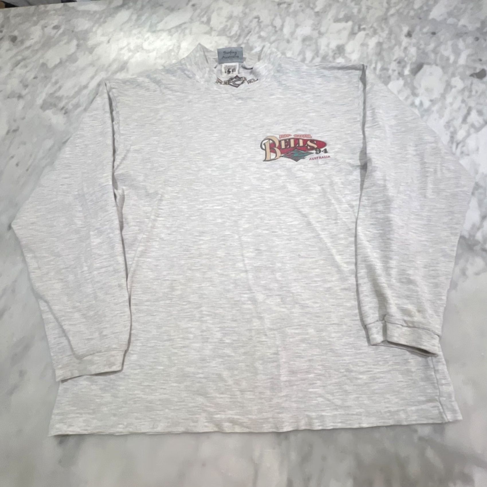 Rip Curl VINTAGE 1994 Rip Curl Bells Australia T Shirt Long Sleeve M Gray Slater Potter Sportswear Graphic Tee Mens Size US M / EU 48-50 / 2 - 4 Thumbnail