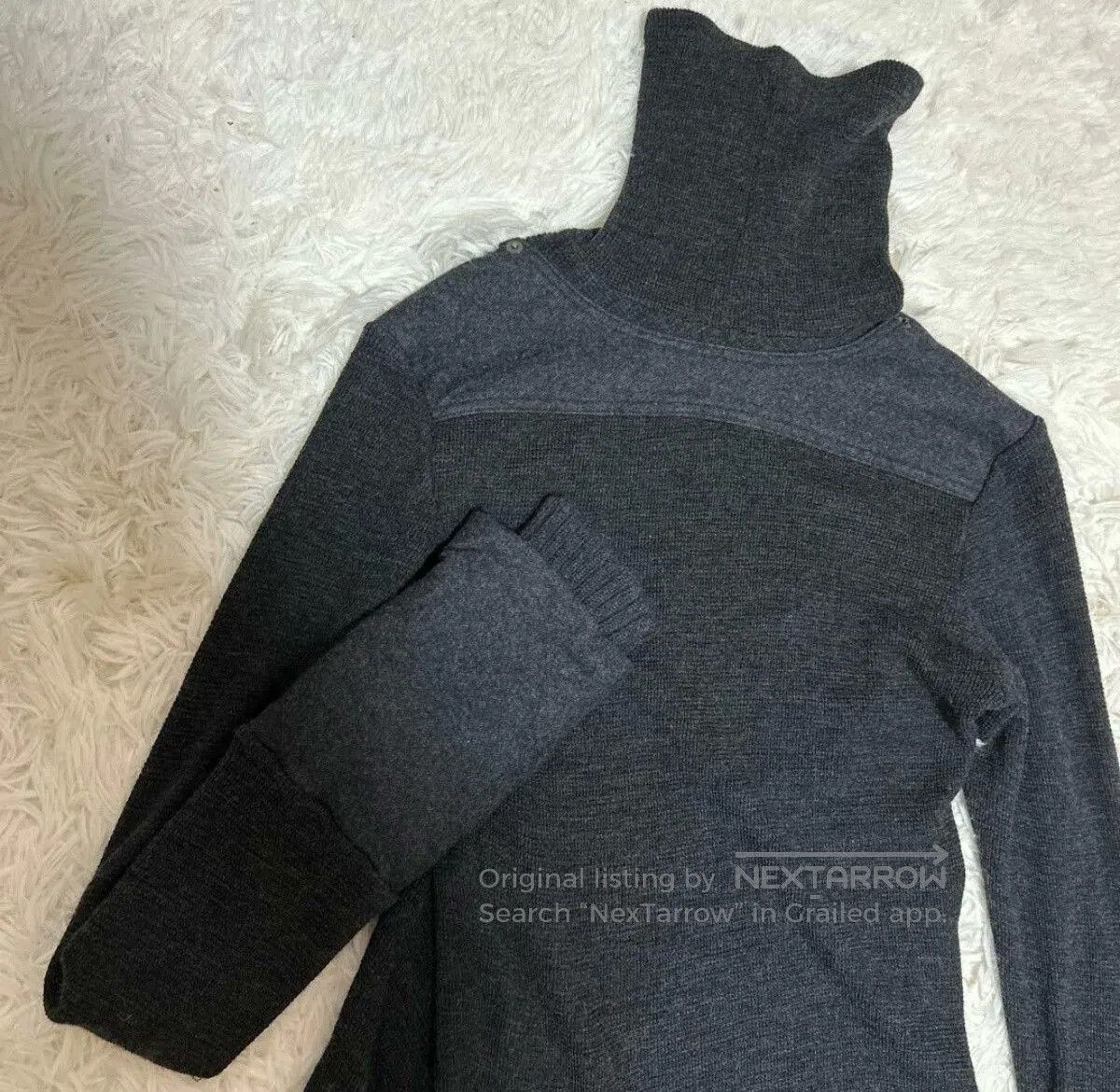 Yohji Yamamoto Y's RED Label Deformed Turtle Roll Sleeves. Size M / US 6-8 / IT 42-44 - 3 Thumbnail