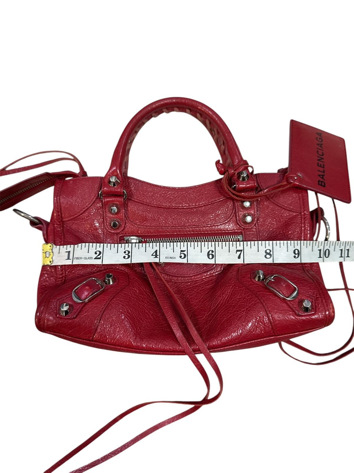 Balenciaga Balenciaga Classic Mini City red lambskin Leather bag Size ONE SIZE - 10 Thumbnail