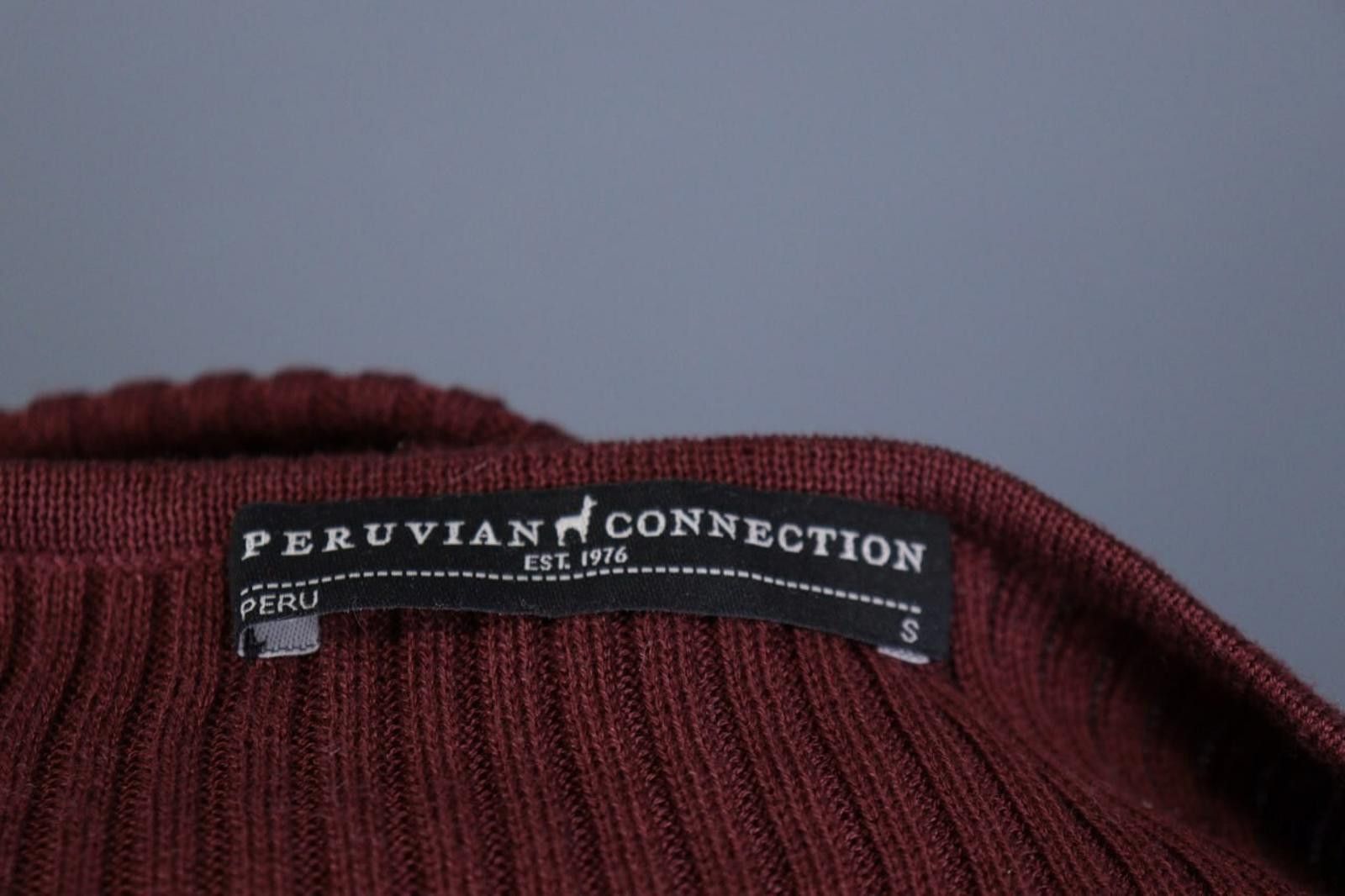 Designer Peruvian Connection Burgundy Ribbed Top Shirt Size S Size S / US 4 / IT 40 - 11 Thumbnail