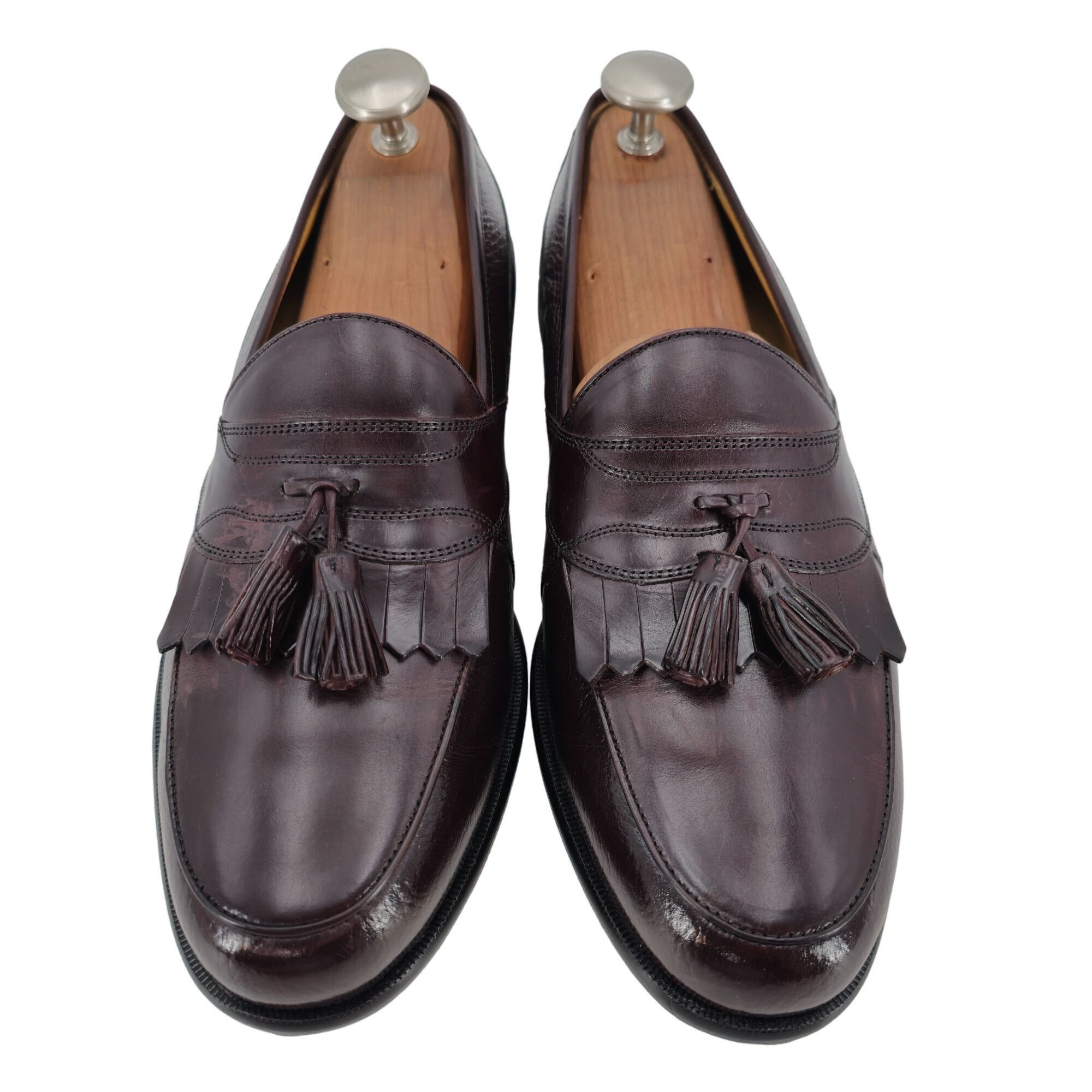 Johnston & Murphy Johnston & Murphy Mens Size 9.5 Wide Brown Deerskin Leather Size US 9.5 / EU 42-43 - 5 Thumbnail