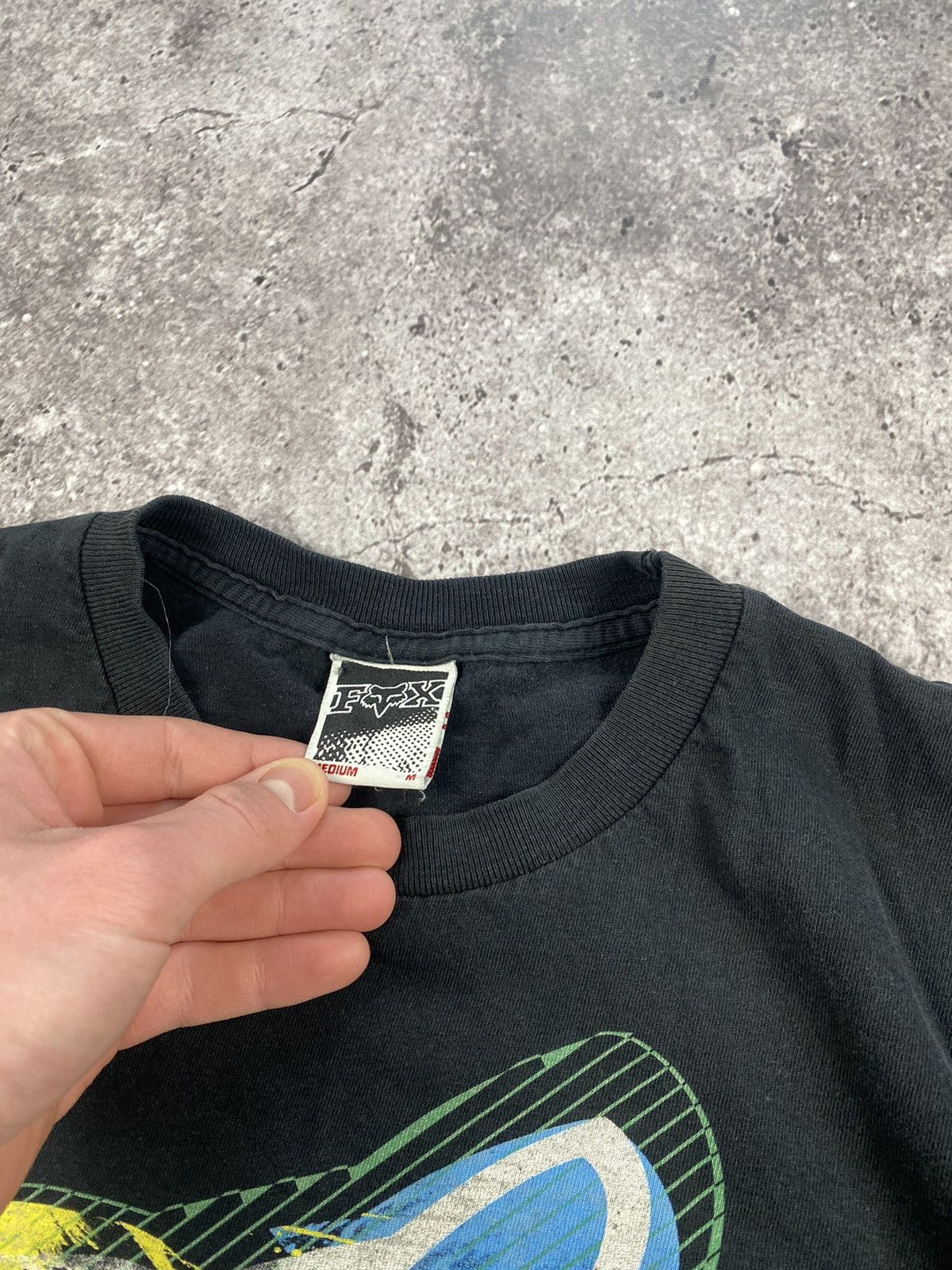 Fox Racing × Vintage Crazy vintage y2k faded black fox racing t-shirt monster Size US M / EU 48-50 / 2 - 4 Thumbnail