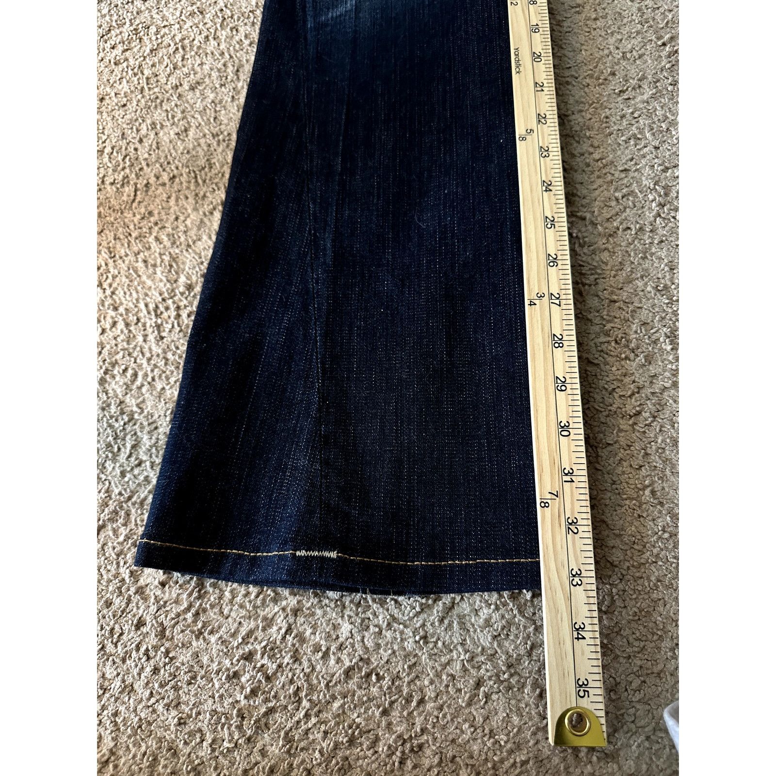 True Religion True Religion Joey Mid-Rise Denim Flare Jeans Blue Womens 27 Size 27" / US 4 / IT 40 - 9 Thumbnail