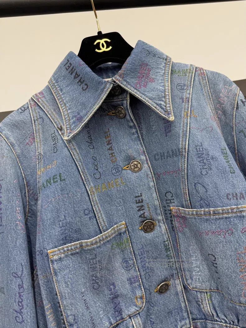 Chanel Chanel Blue graffiti denim jacket Size XS / US 0-2 / IT 36-38 - 2 Thumbnail