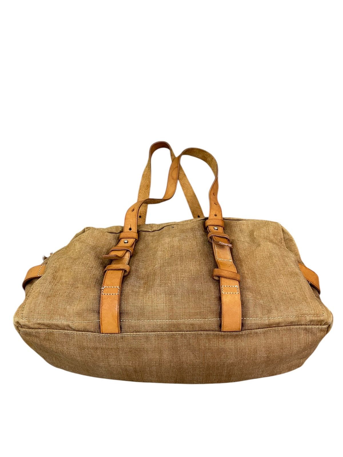 Genuine Leather Leather Cotton Canvas Lagasha Japan East/West Bag 1🟩5 Size ONE SIZE - 15 Thumbnail