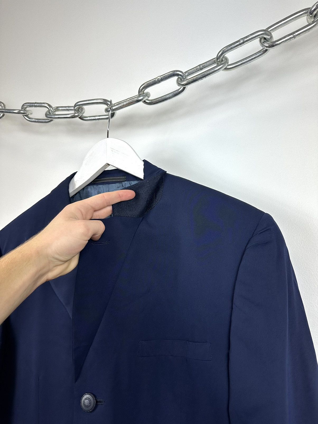 Versace Vintage Versace 3-Button Formal Designer Luxury Wool Blazer Size 40R - 7 Thumbnail