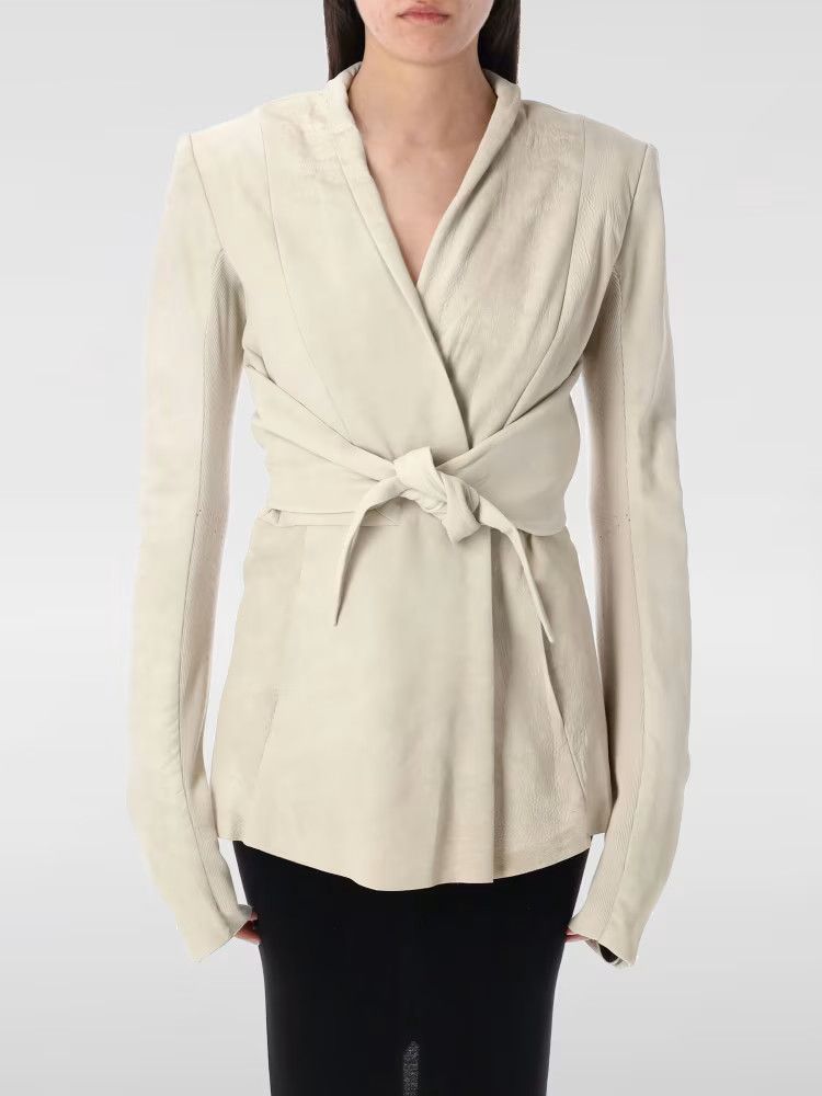 Rick Owens o1y0126 Belted Jacket in Ivory Size XS / US 0-2 / IT 36-38 - 4 Thumbnail
