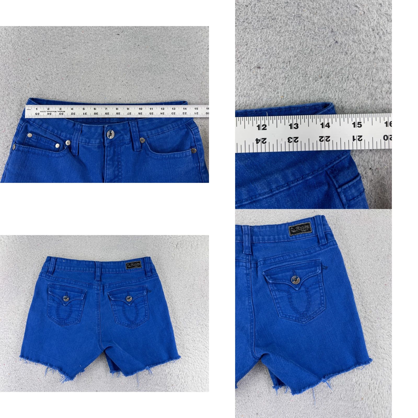 Vintage YMI Shorts Womens 6 Denim Blue Cut-Off Low Rise 28x6 Cotton Blend 6 Regular 28 Blue Size 28" / US 6 / IT 42 - 9 Thumbnail