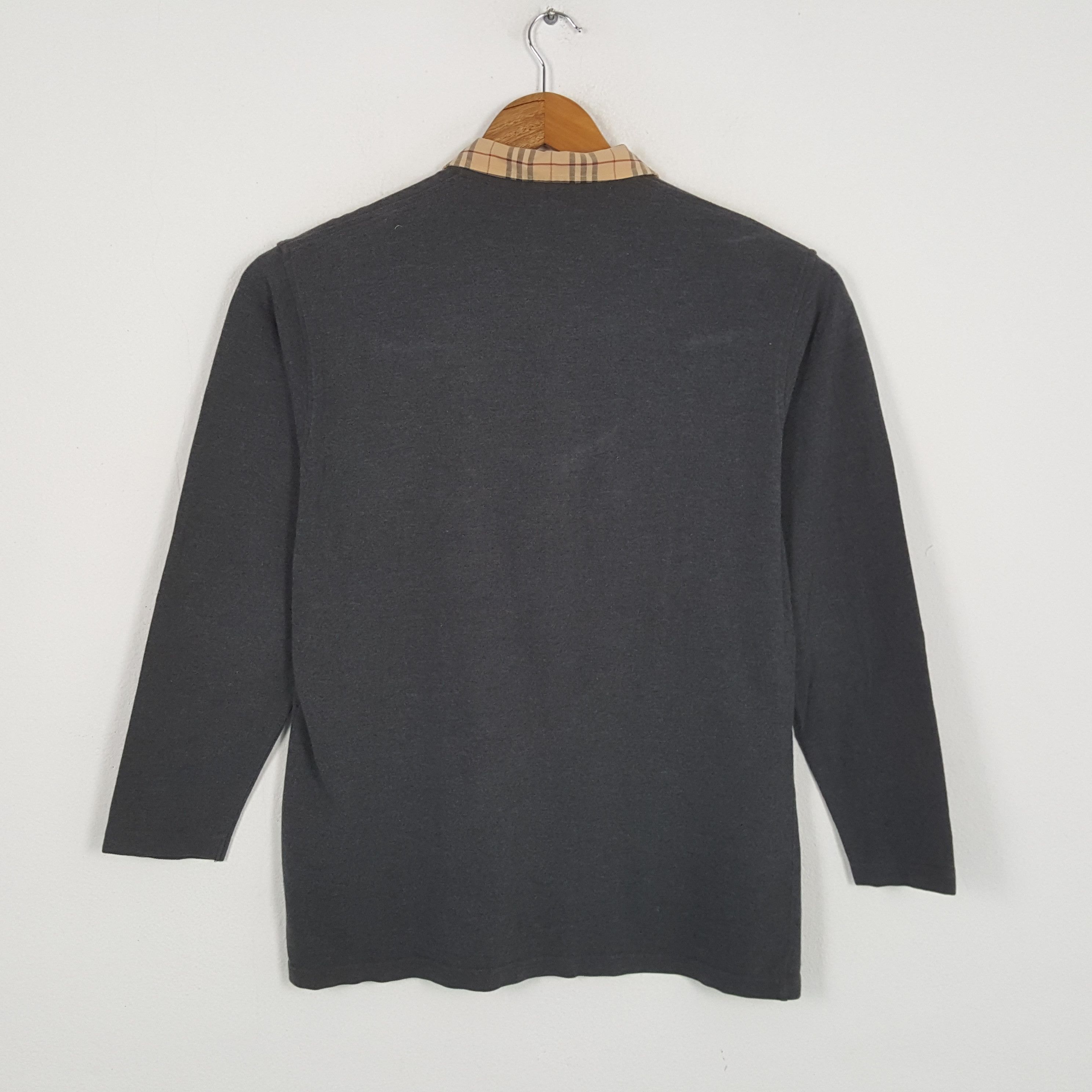 Burberry × Vintage Vintage BURBERRY LONDON Nova Check Collar Design Polos Size US L / EU 52-54 / 3 - 3 Thumbnail