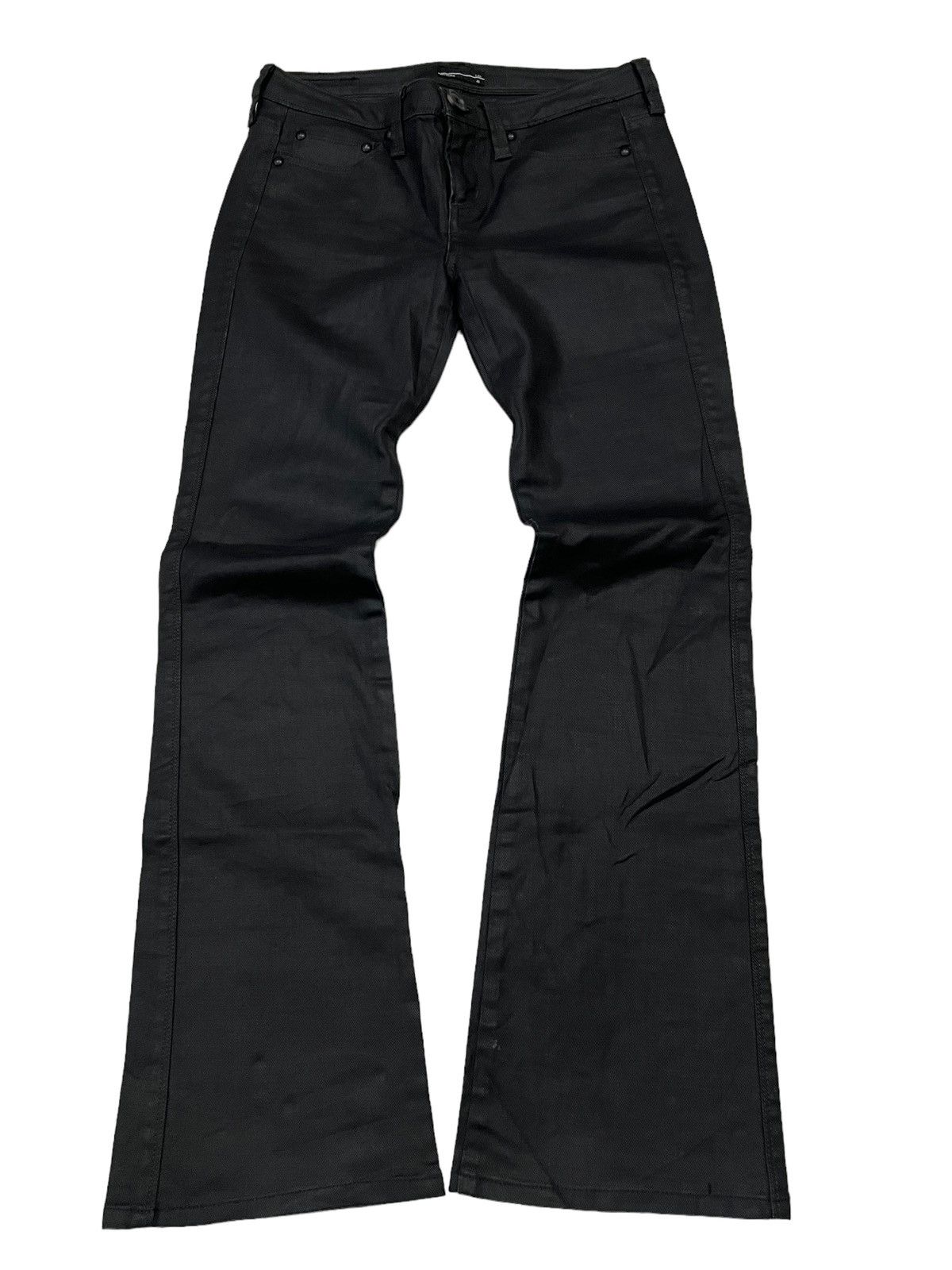 Lad Musician Lad Musician Black Waxed Flared Denim | Grailed