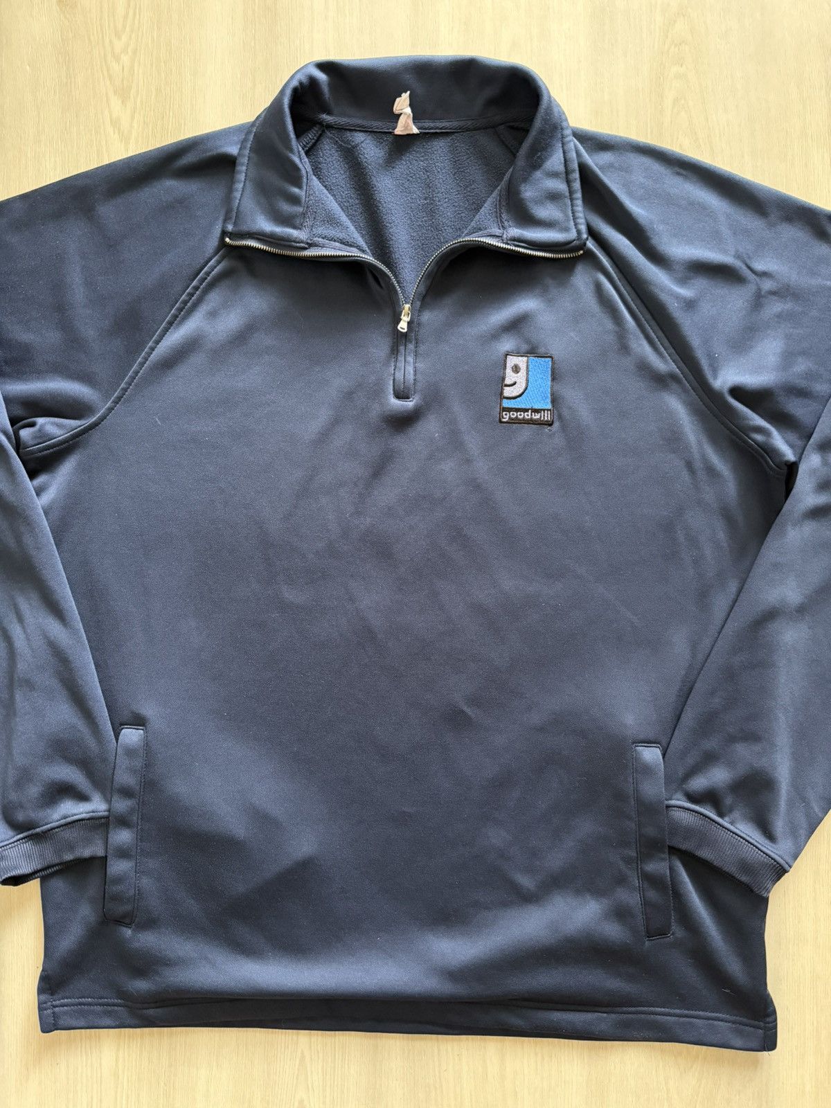 Vintage Goodwill Employee Quarter Zip Pullover Sz L Size US L / EU 52-54 / 3 - 2 Thumbnail