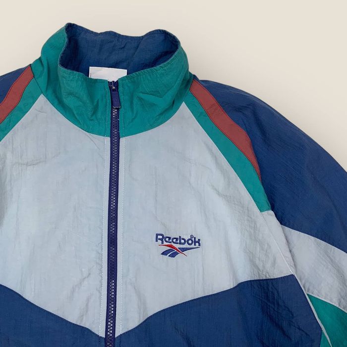 Vintage Reebok 90s Vintage Nylon Full Zip Track Top Jacket | Grailed