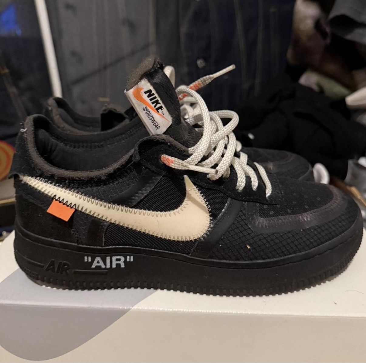 Nike × Off-White 2018 Off-White x Air Force 1 Low 'Black' “the ten” Size US 7.5 / EU 40-41 - 4 Thumbnail