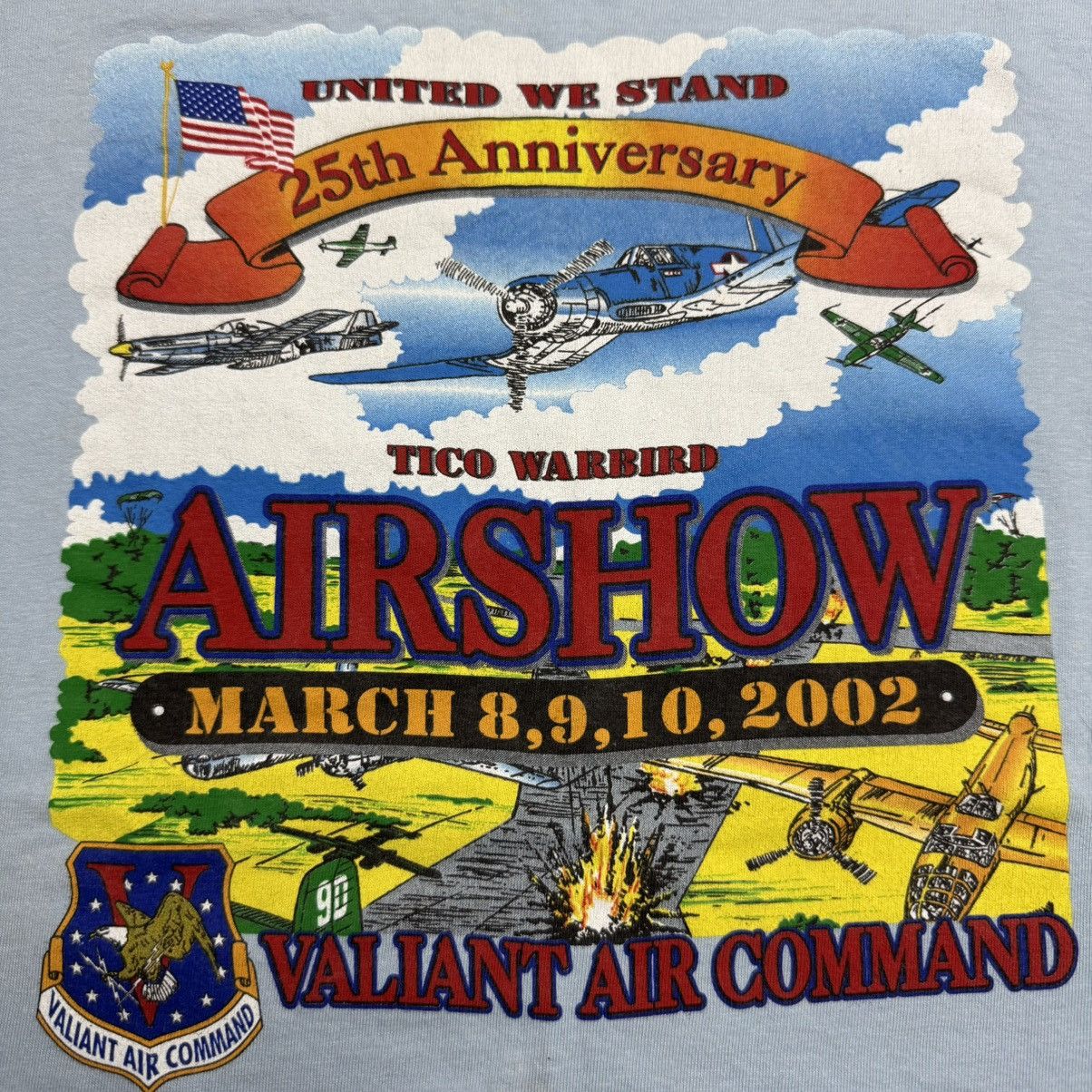 Hanes Vintage 2002 Tico Warbird Airshow Tee - Valiant Air Command Size US L / EU 52-54 / 3 - 2 Thumbnail