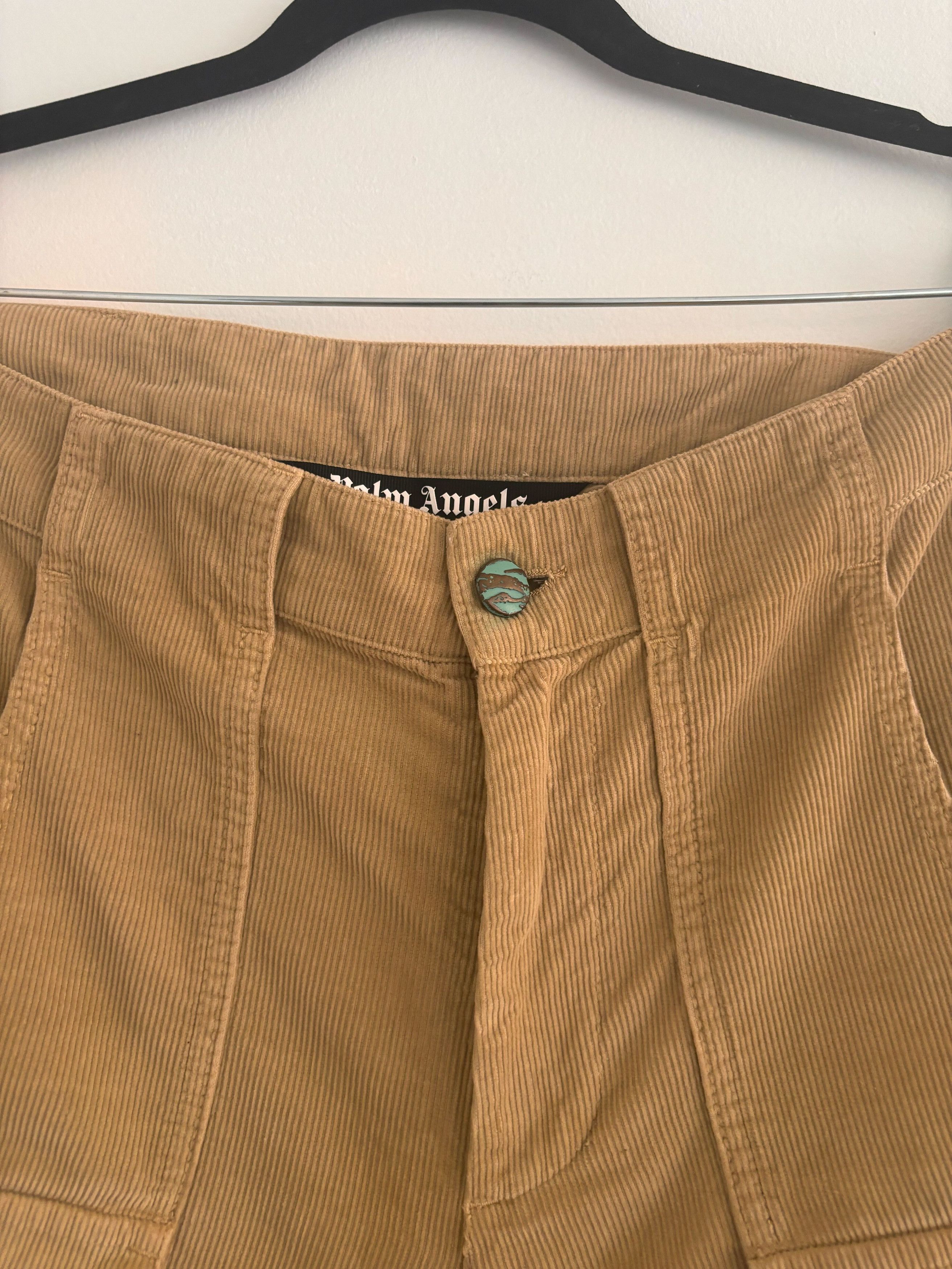 Palm Angels Cropped Corduroy Trousers Size US 34 / EU 50 - 4 Thumbnail
