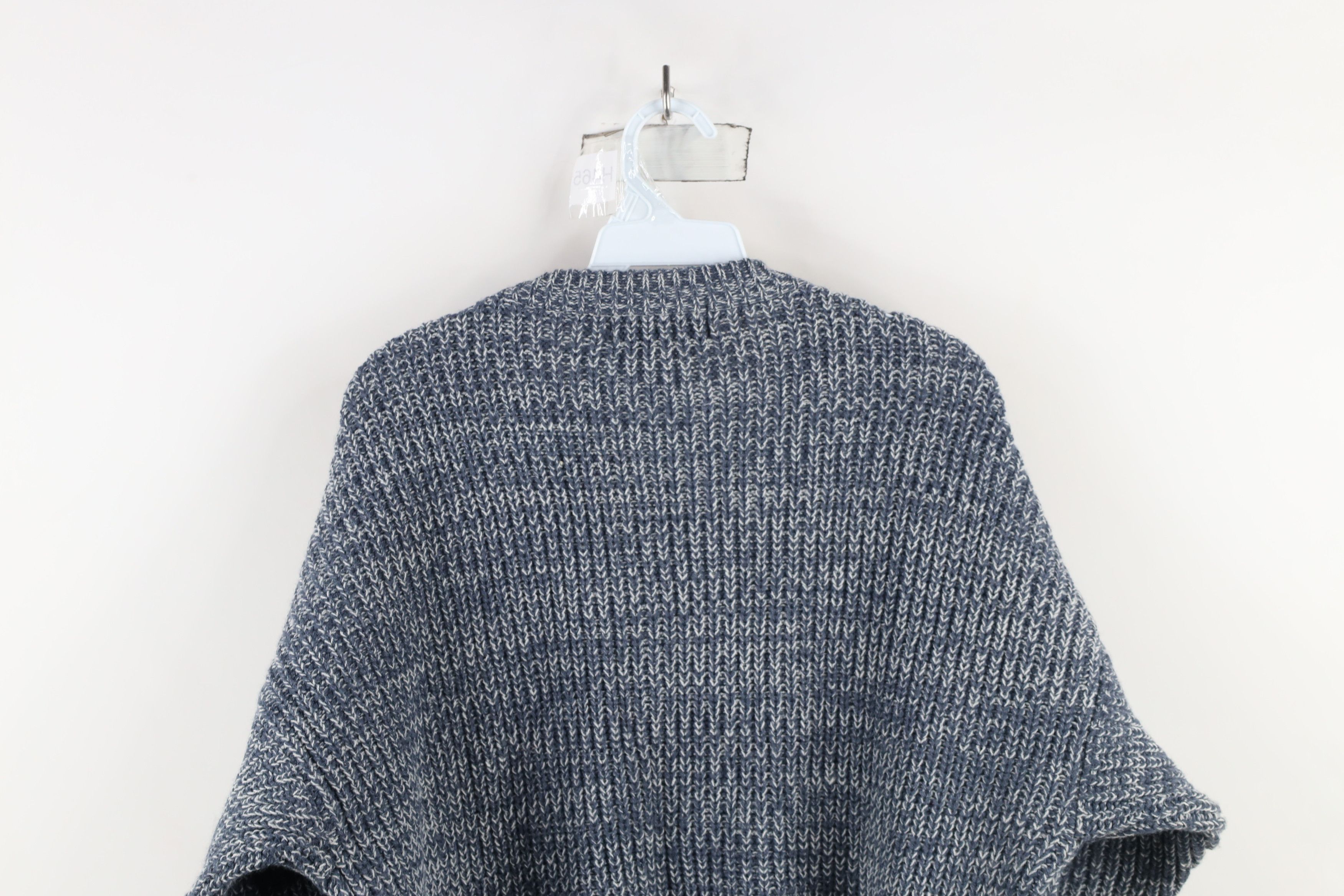 Vintage Vintage 90s Streetwear Ribbed Knit Crewneck Sweater Gray Size US L / EU 52-54 / 3 - 7 Thumbnail