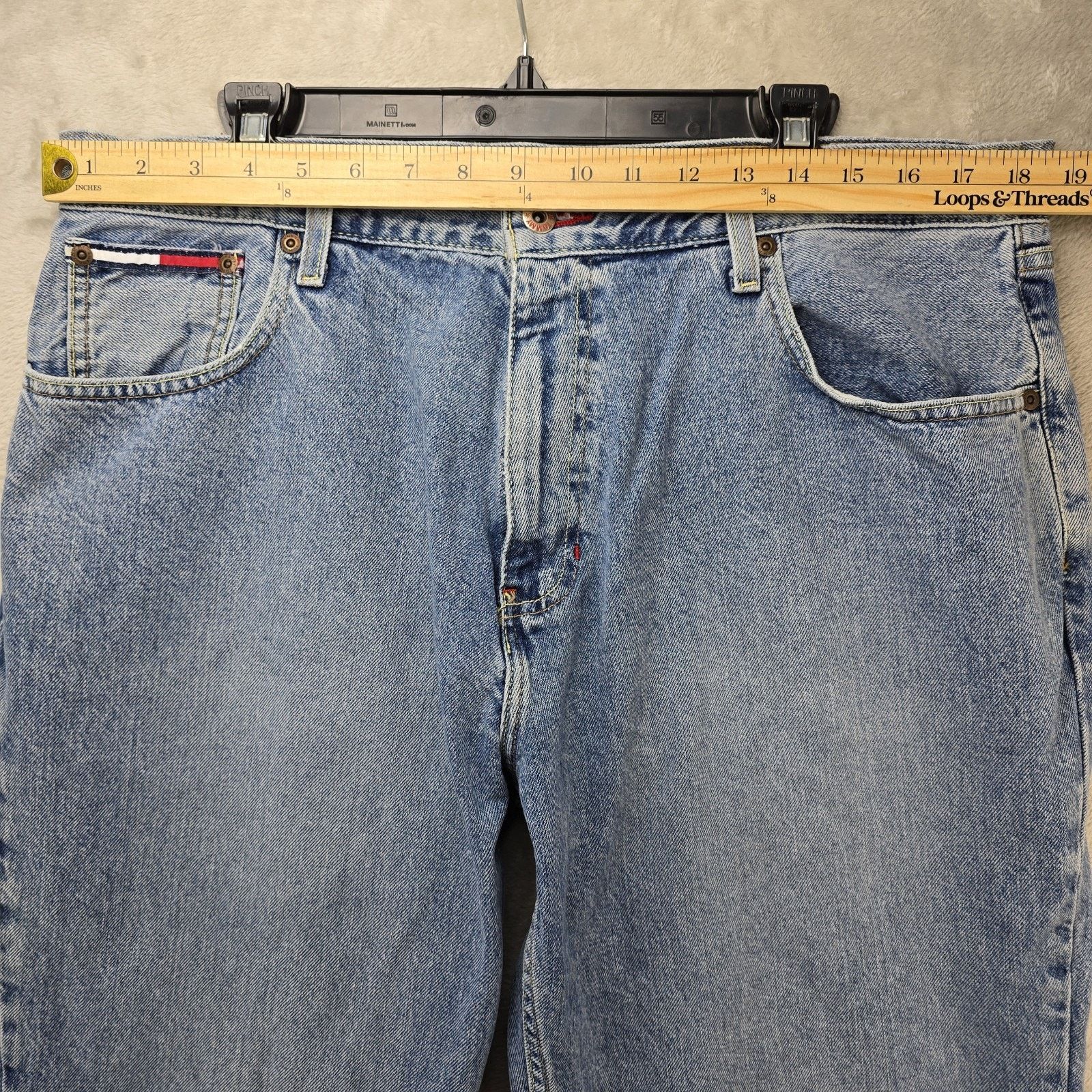 Tommy Hilfiger Vintage Tommy Hilfiger Big Flag Denim Jeans 38x30 90s Baggy Size US 38 / EU 54 - 11 Thumbnail