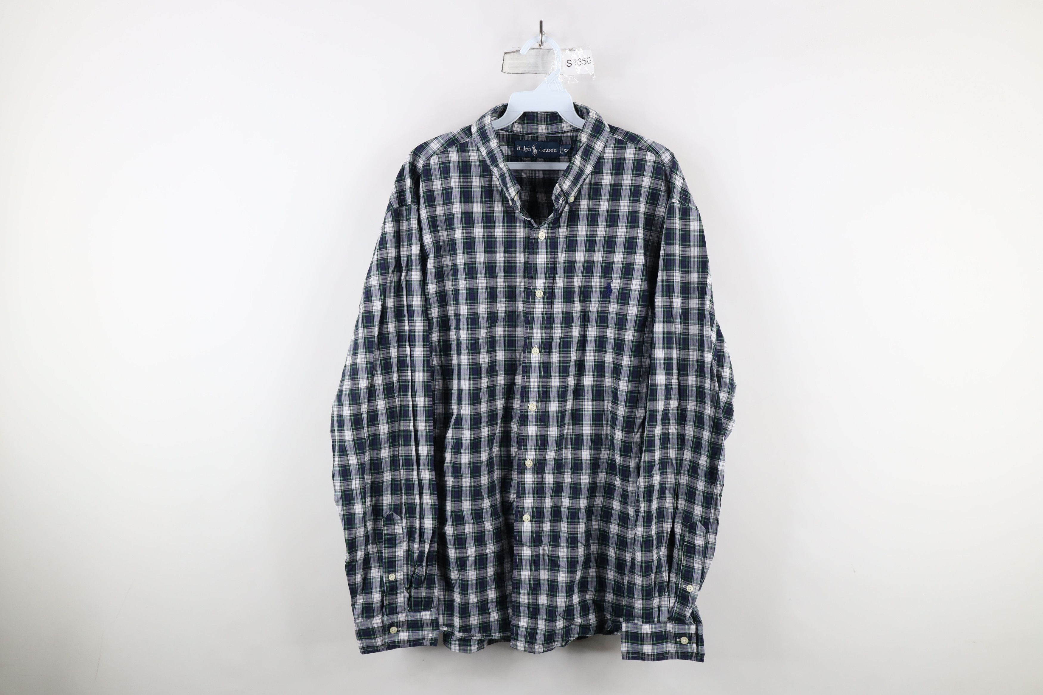 Ralph Lauren × Vintage Vintage 90s Ralph Lauren Collared Button Down Shirt Plaid Size US XXL / EU 58 / 5 - 1 Thumbnail