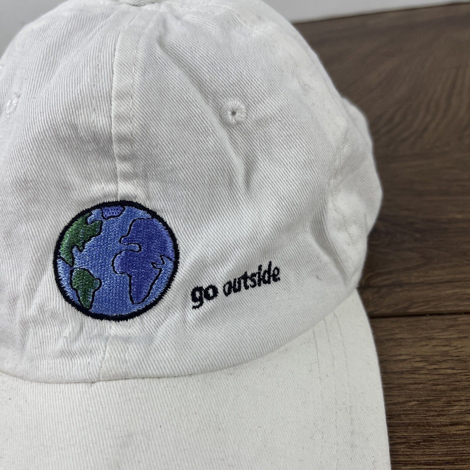 Other Go Outside Hat World Globe Hat White Hat Adjustable Adult Si Size ONE SIZE - 7 Thumbnail