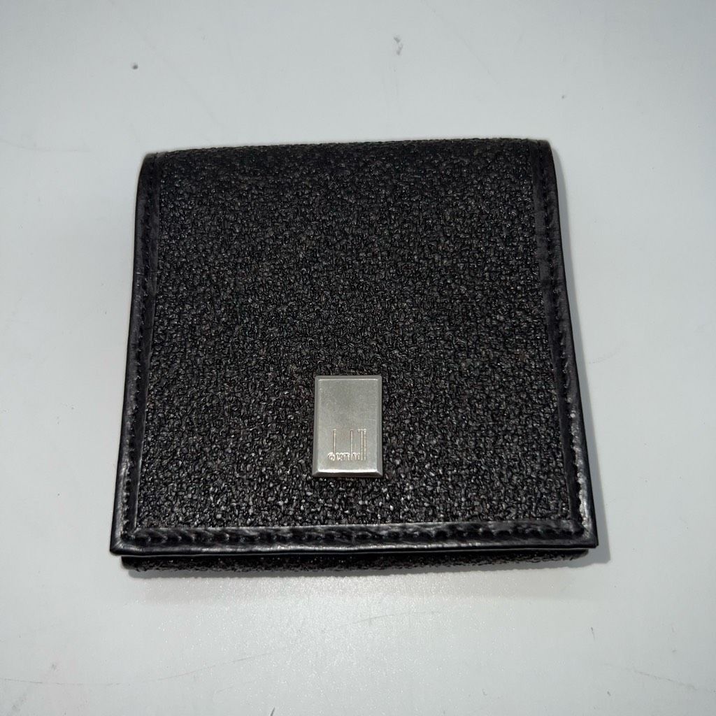image of Alfred Dunhill Dunhill Made In France Slotted Snap Coin Pouch in Black, Women's