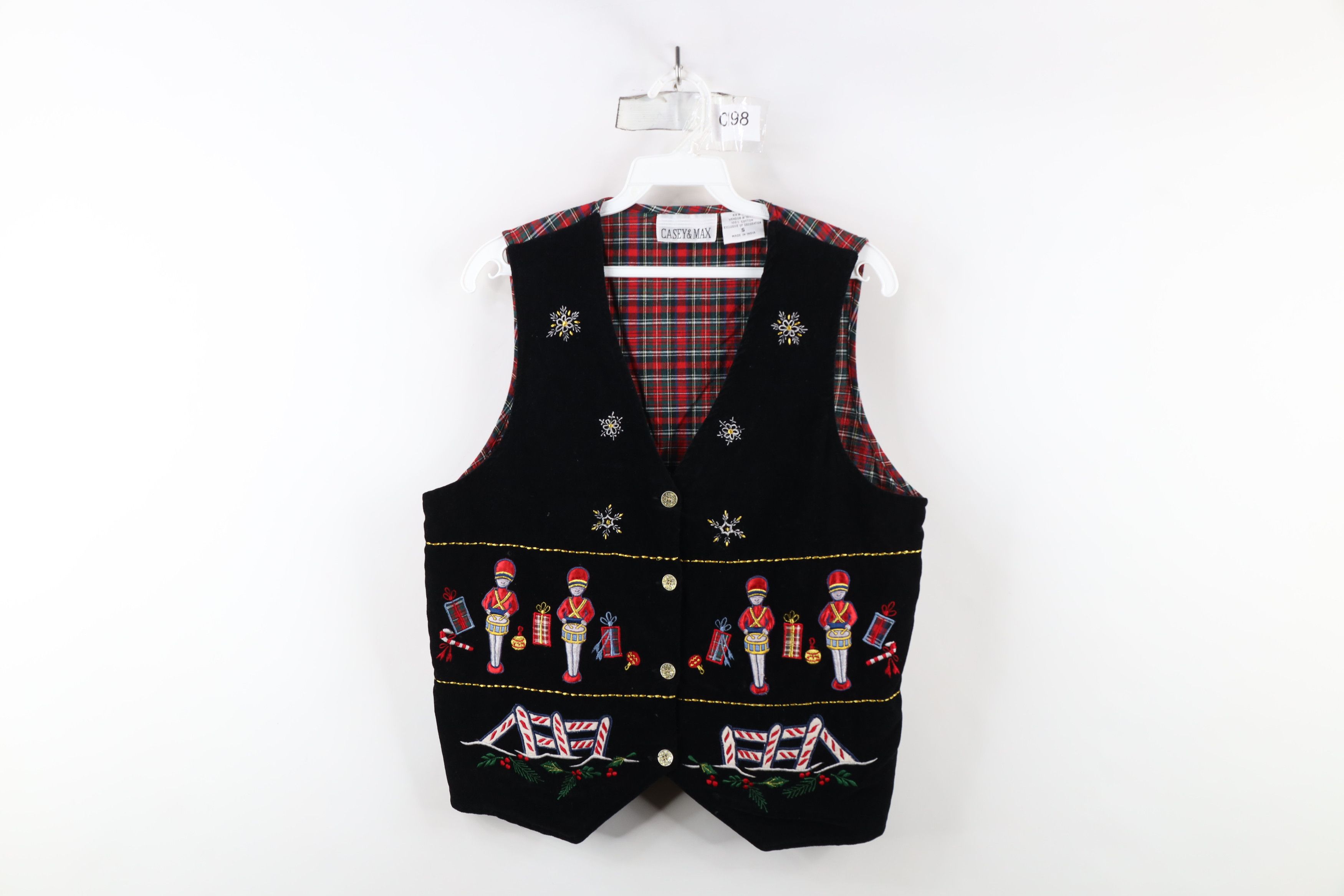 Vintage Vintage 90s Streetwear Christmas Snowflake Vest Jacket Size S / US 4 / IT 40 - 1 Thumbnail