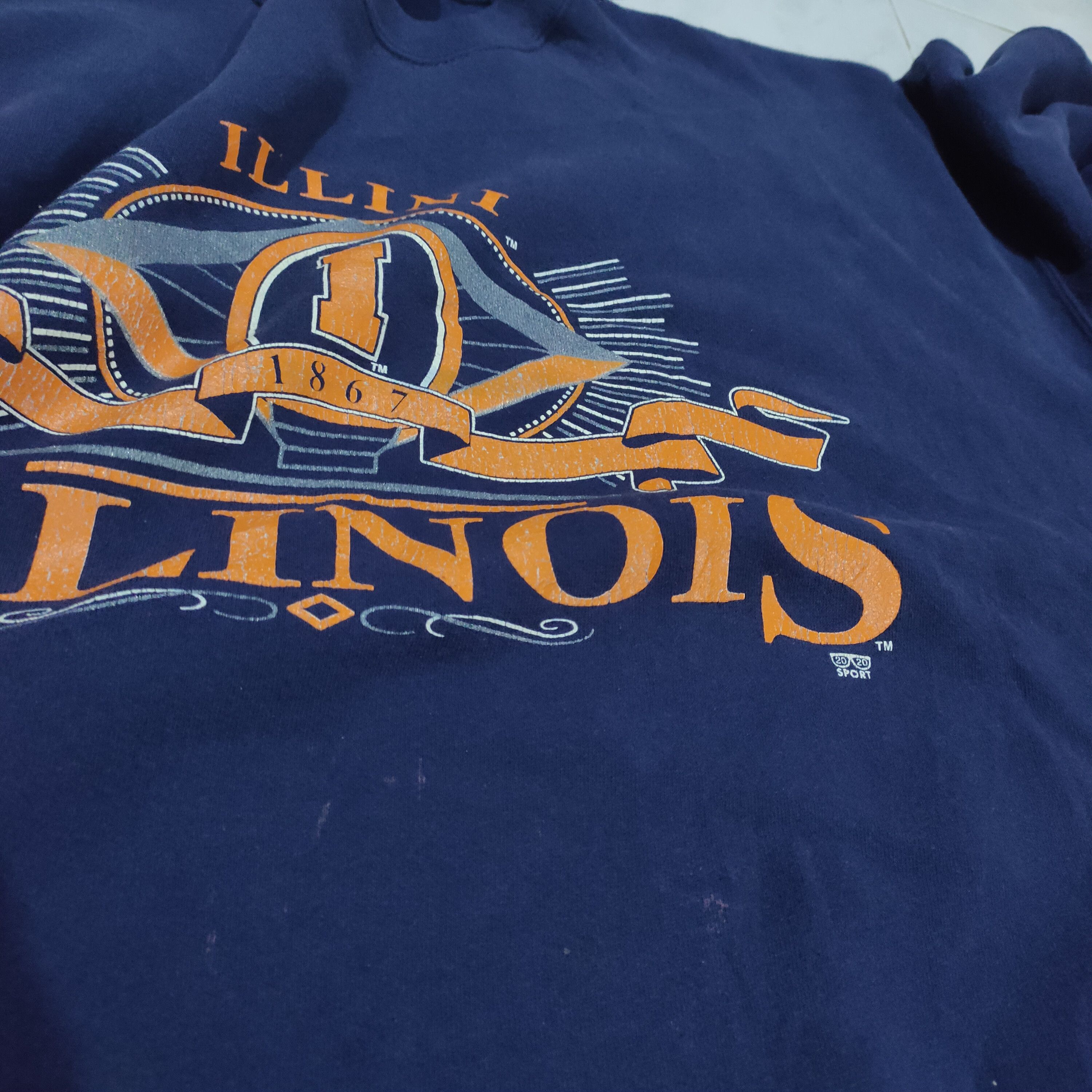 Vintage Vintage 90s Illinois Crewneck Sweatshirt Size US XL / EU 56 / 4 - 8 Thumbnail