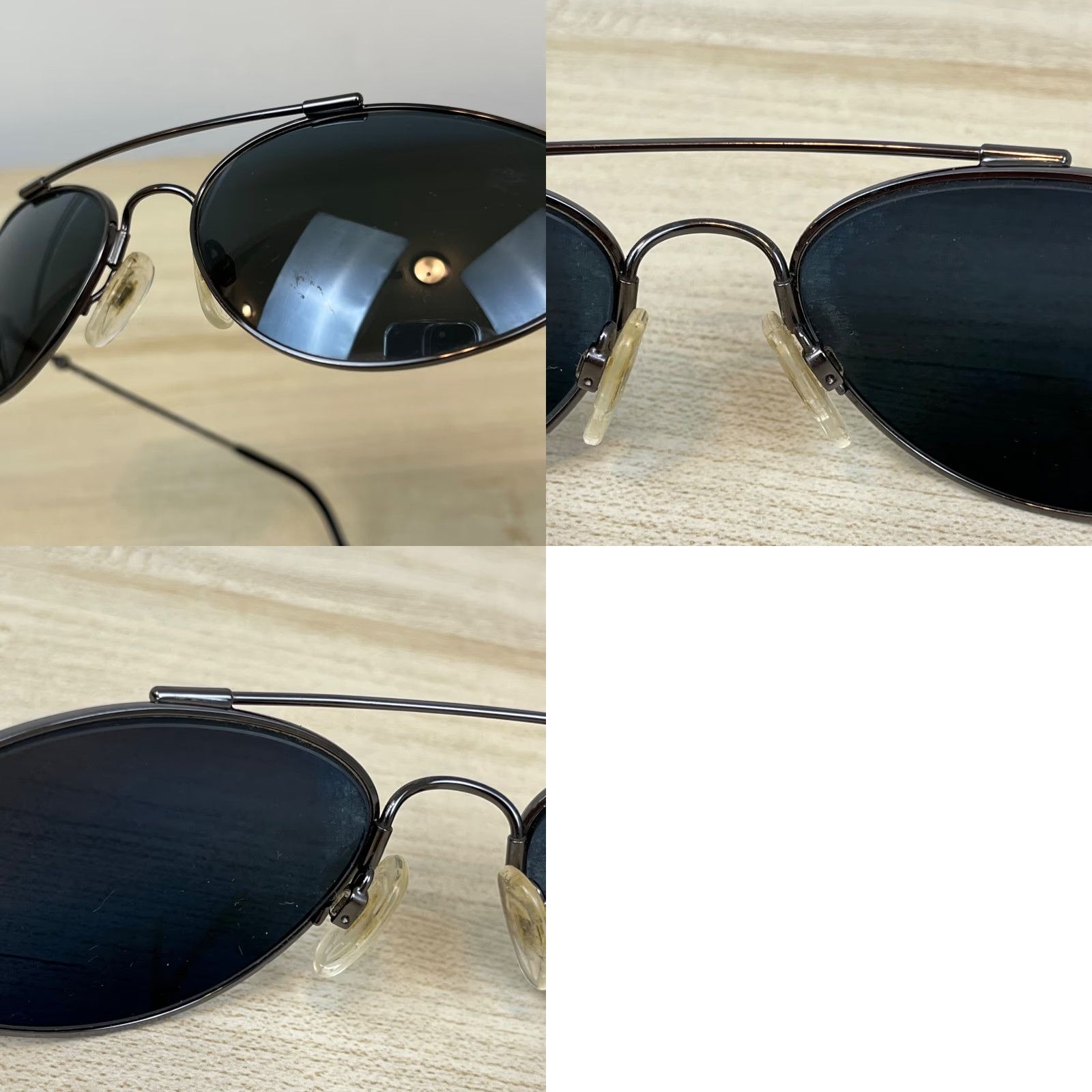 Maui Jim MAUI JIM Sunglasses Aviator Gunmetal Made in Japan Unisex Men Gray Glass Lens Lightweight Flexon MJ-308-02 Style Classic 90s? Size ONE SIZE - 9 Thumbnail