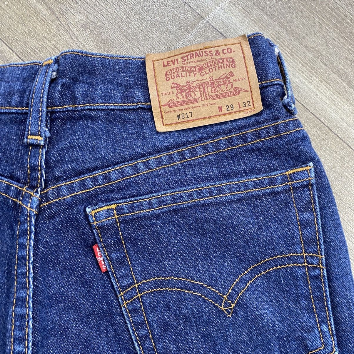 Levi's Vintage Clothing 🇯🇵1990s Vintage Levis W517 Japan 29x32 Bootcut Flared Jeans Size 29" - 10 Thumbnail