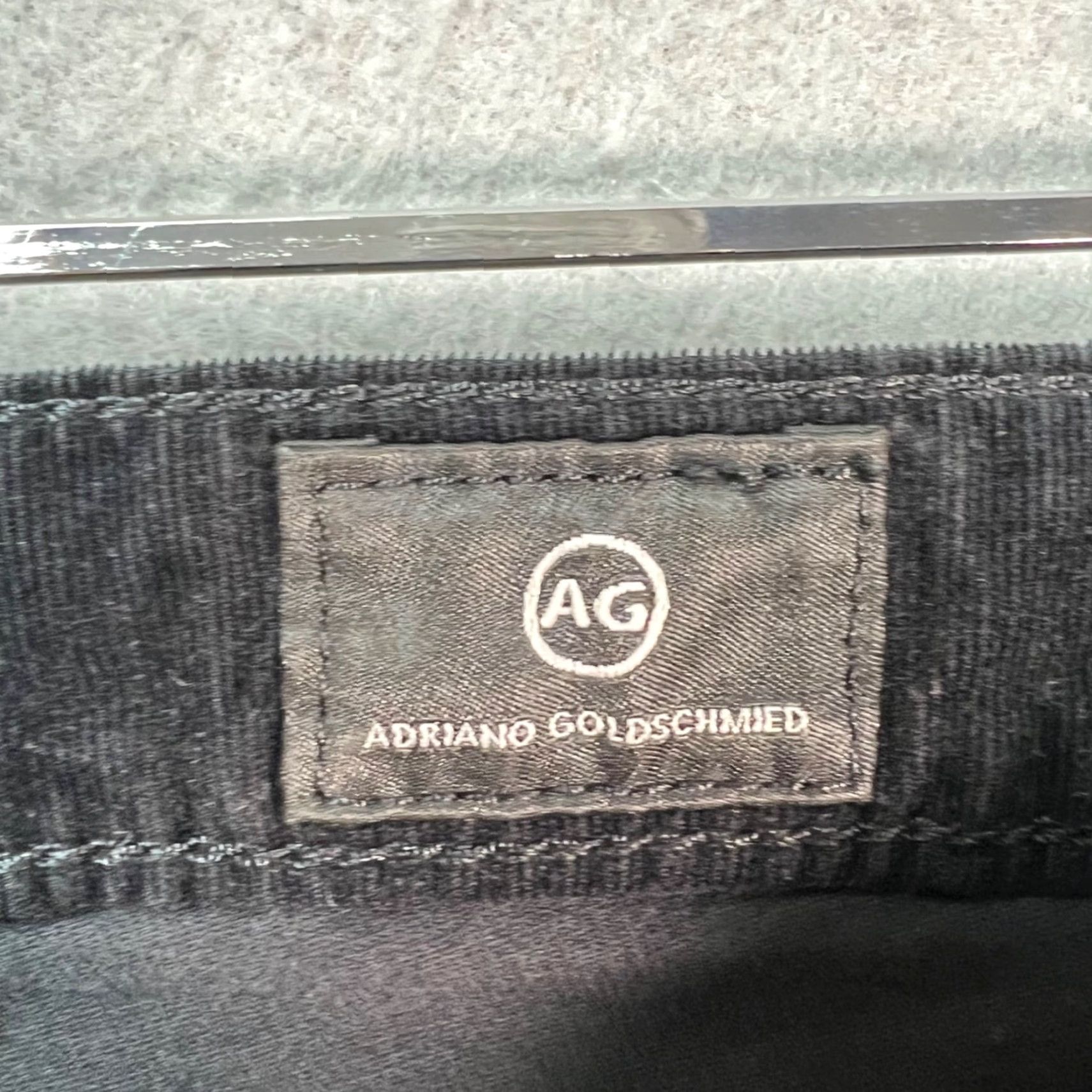 Vintage AG Adriano Goldschmied Womens 27R Black Skinny Corduroy Leggings 5-Pocket Design 30 In Inseam Womens Size 27" / US 4 / IT 40 - 3 Thumbnail