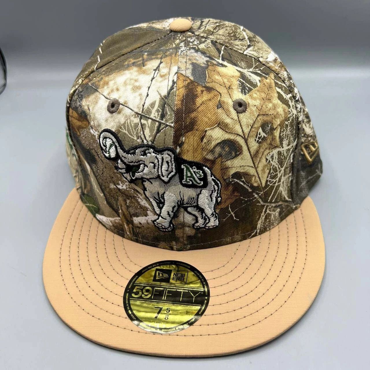 New Era Oakland Athletics Hat Men 7 5/8 Realtree Camo Fitted Cap Size ONE SIZE - 2 Thumbnail