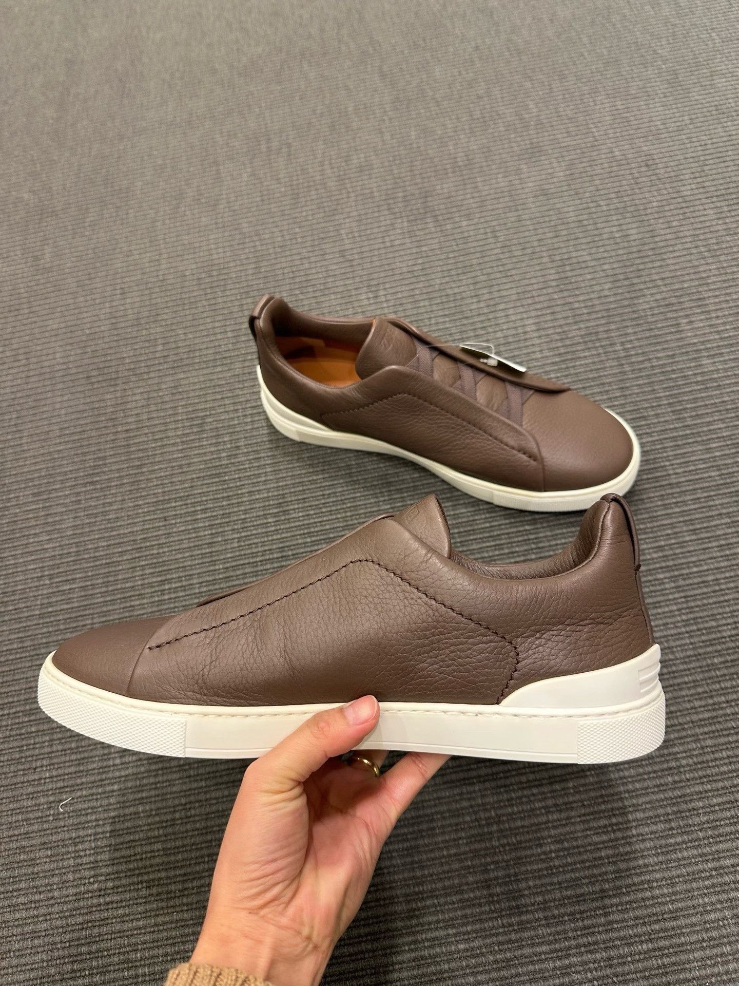 Ermenegildo Zegna Zegna Triple Stitch Brown Men's Shoes Size US 10 / EU 43 - 8 Thumbnail