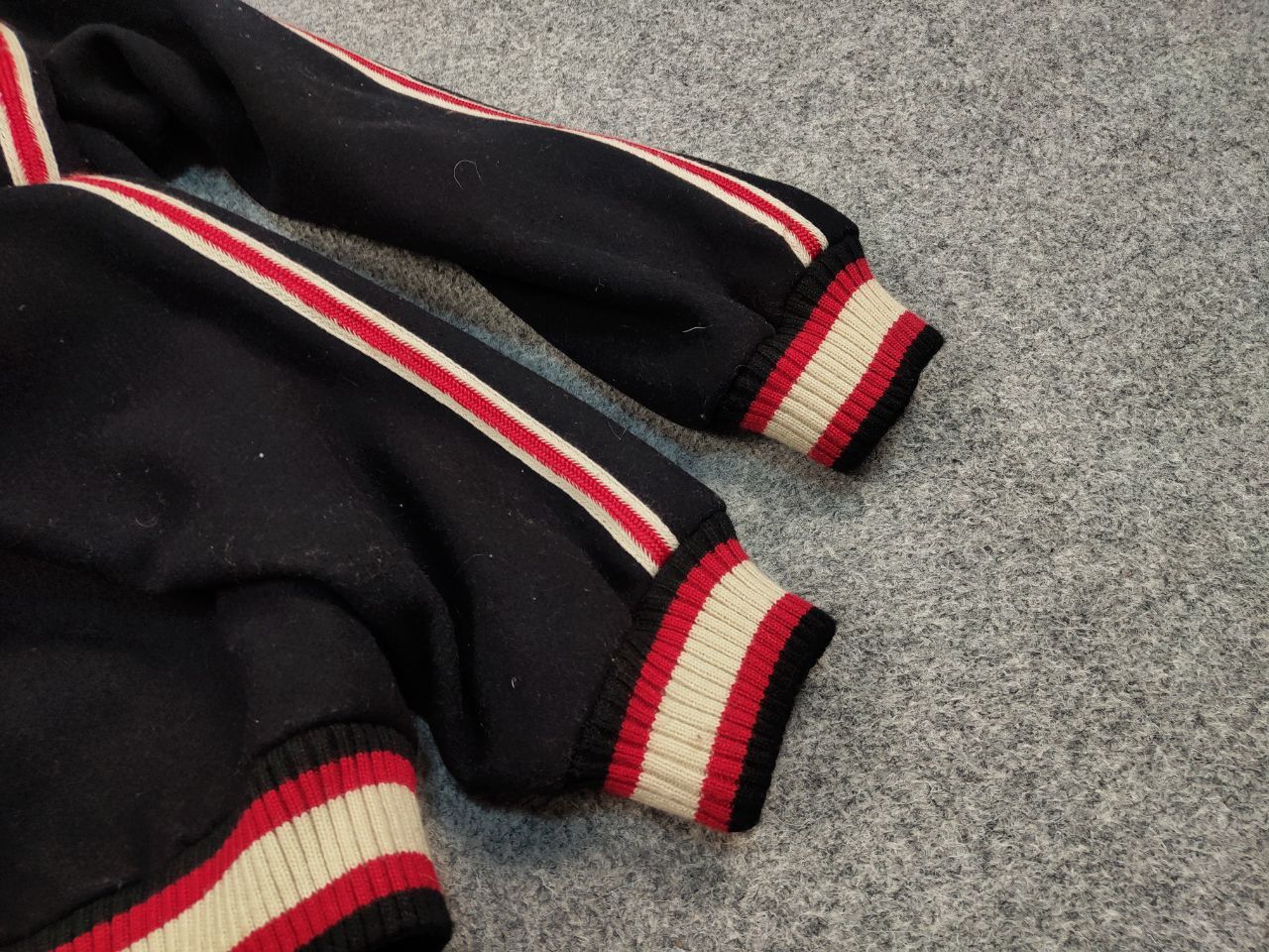 Japanese Brand Vintage Varsity Bomber Wool Black logo Jacket Japan Style Size US M / EU 48-50 / 2 - 7 Thumbnail