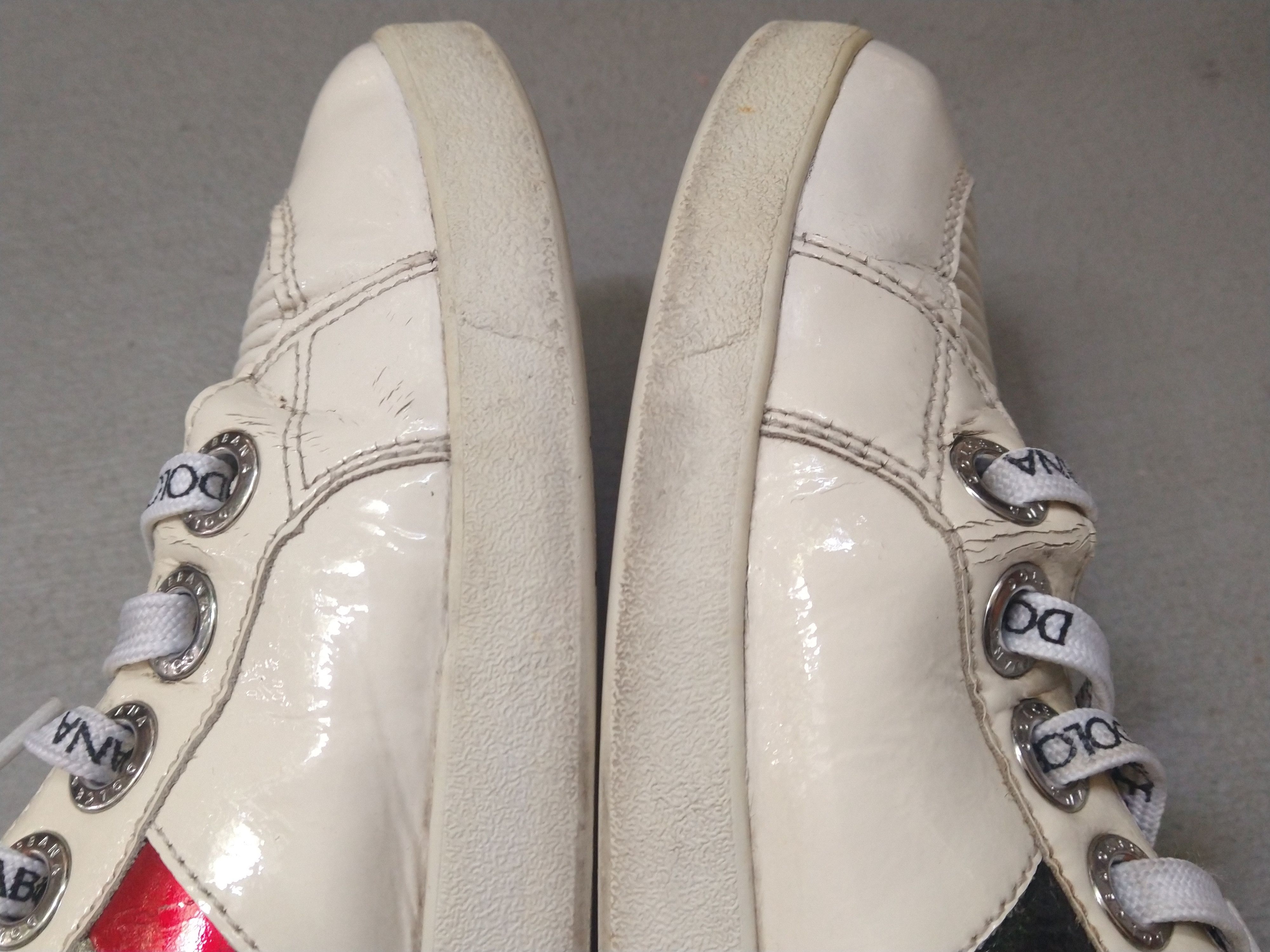 Dolce & Gabbana × Vintage Dolce & Gabbana Sneakers Size 9.5 White Patent Leather Y2K Size US 9.5 / EU 42-43 - 12 Thumbnail