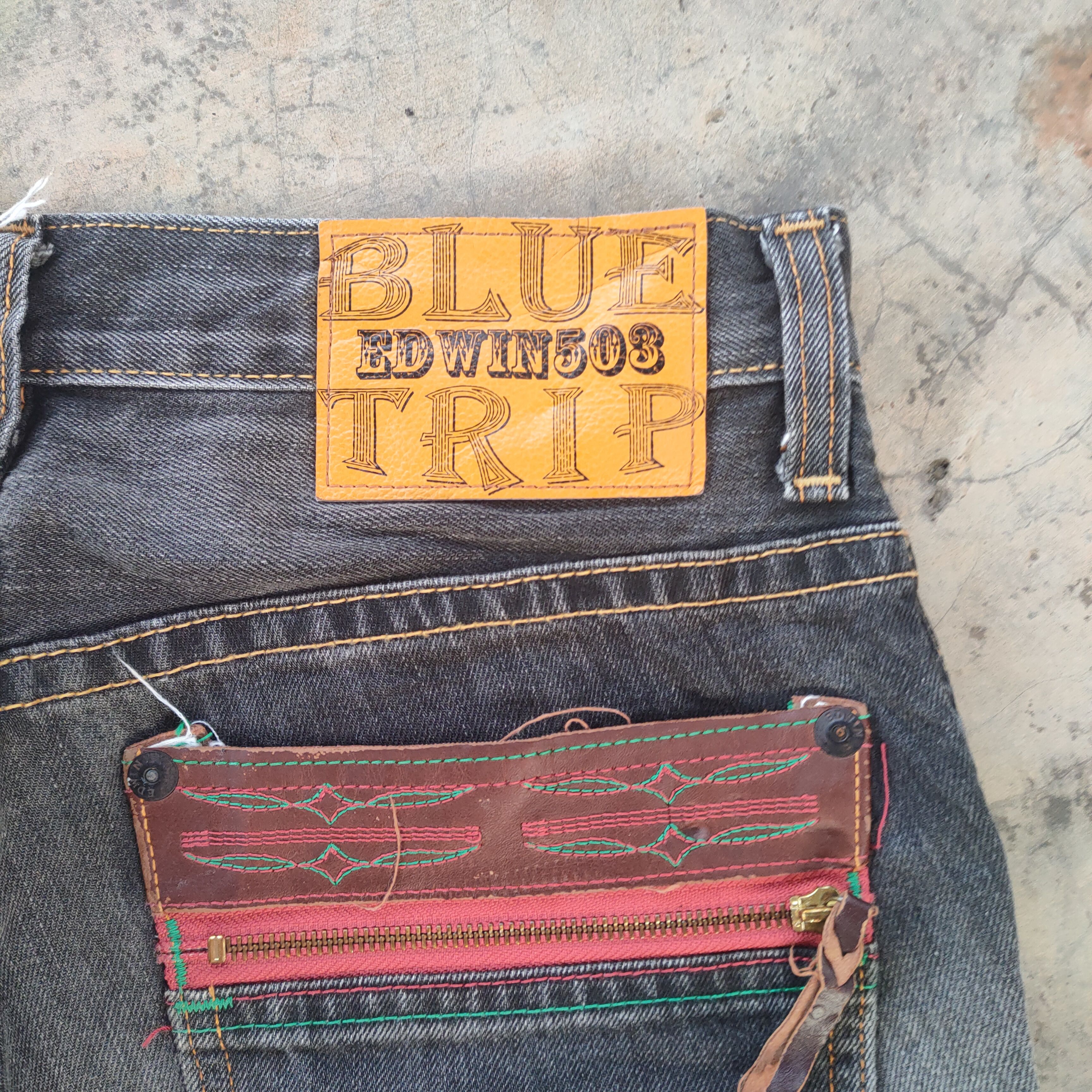 Edwin × Vintage W33 VINTAGE EDWIN FADED BLACK DISTRESSED JEANS PANTS Size US 33 - 11 Thumbnail