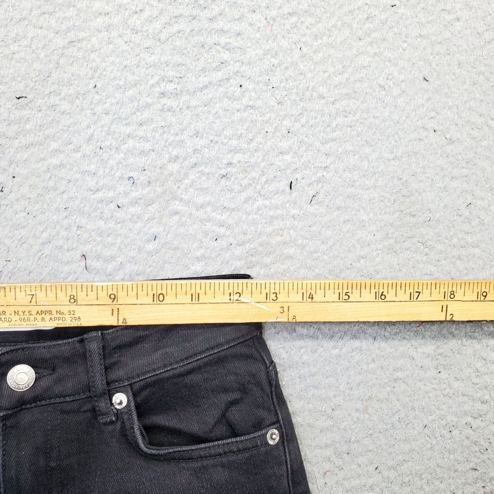 Zara Zara Jeans Womens Size 4 Black Denim Stretch Straight Leg 5-Pocket Dark Wash Regular Fit Size 27" / US 4 / IT 40 - 6 Thumbnail