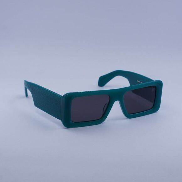 Off-White Off-White OERI140 TROY 5907 Sunglasses Teal Rectangle Frame Size ONE SIZE - 1 Thumbnail