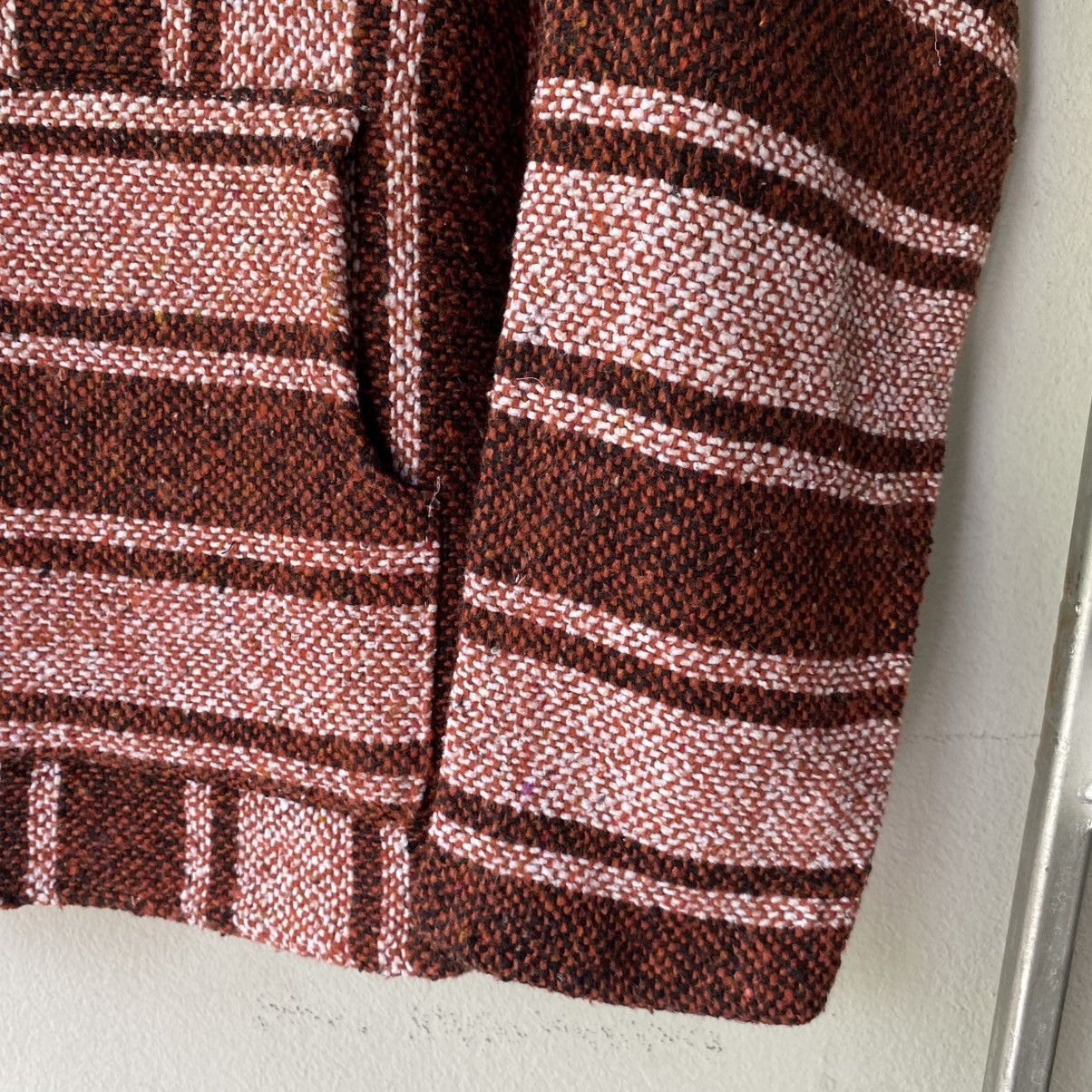 Vintage Brown & Pink Striped Baja Hoodie Size US M / EU 48-50 / 2 - 6 Thumbnail