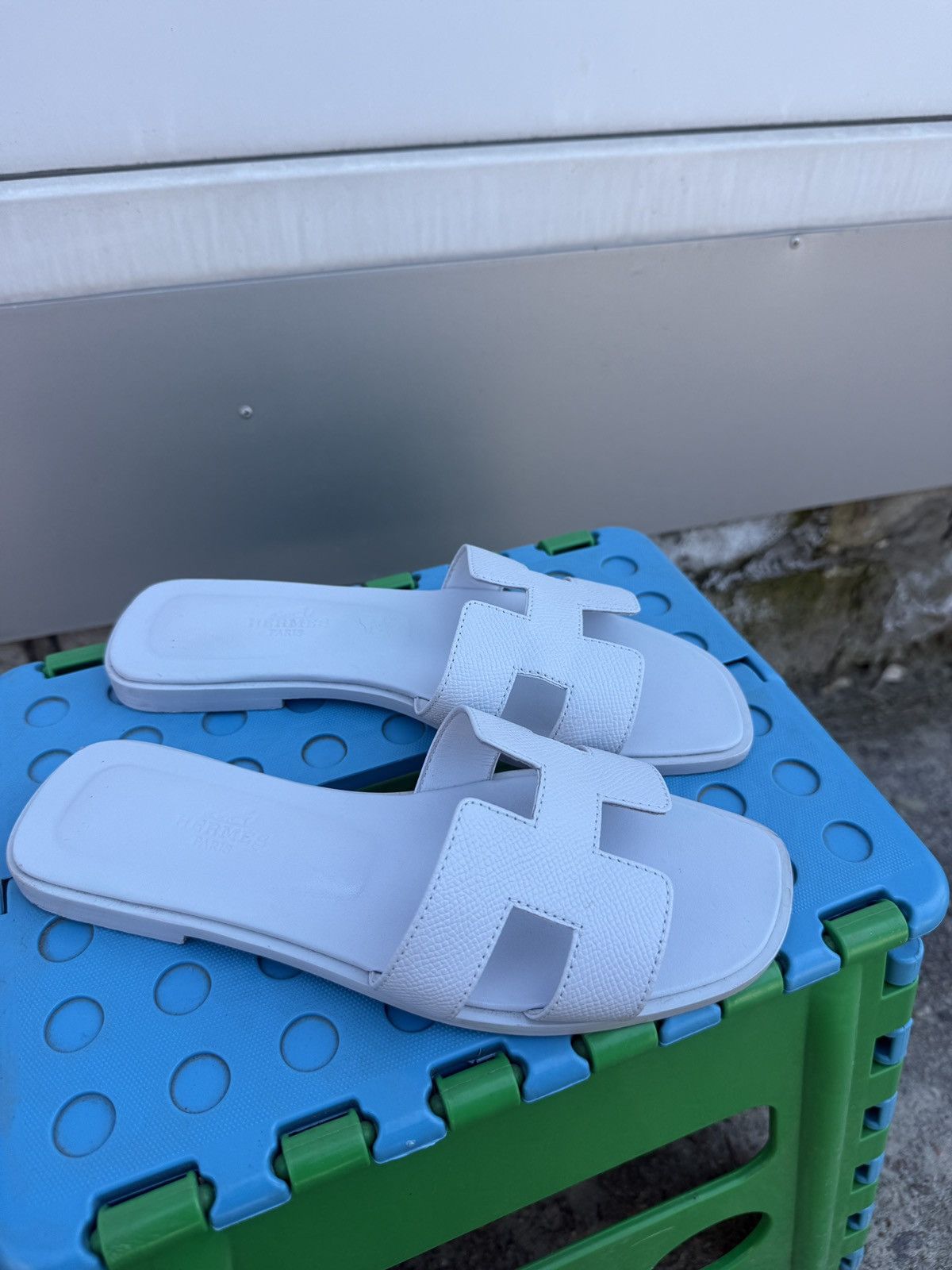 Hermes Hemes leather Oran H Slide Sandals Size US 6 / IT 36 - 3 Thumbnail