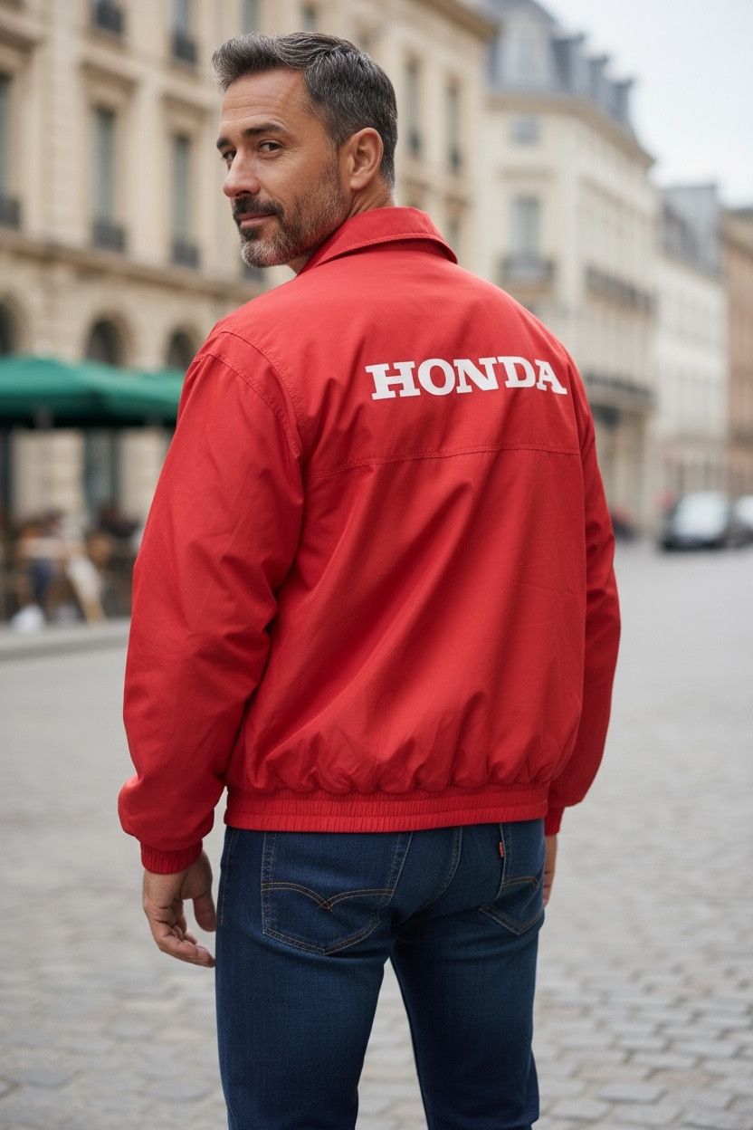 Honda 🔥RED TYPE-R ! 80’s HONDA ACCESS JAPAN Light Padded Jacket Size US M / EU 48-50 / 2 - 1 Thumbnail