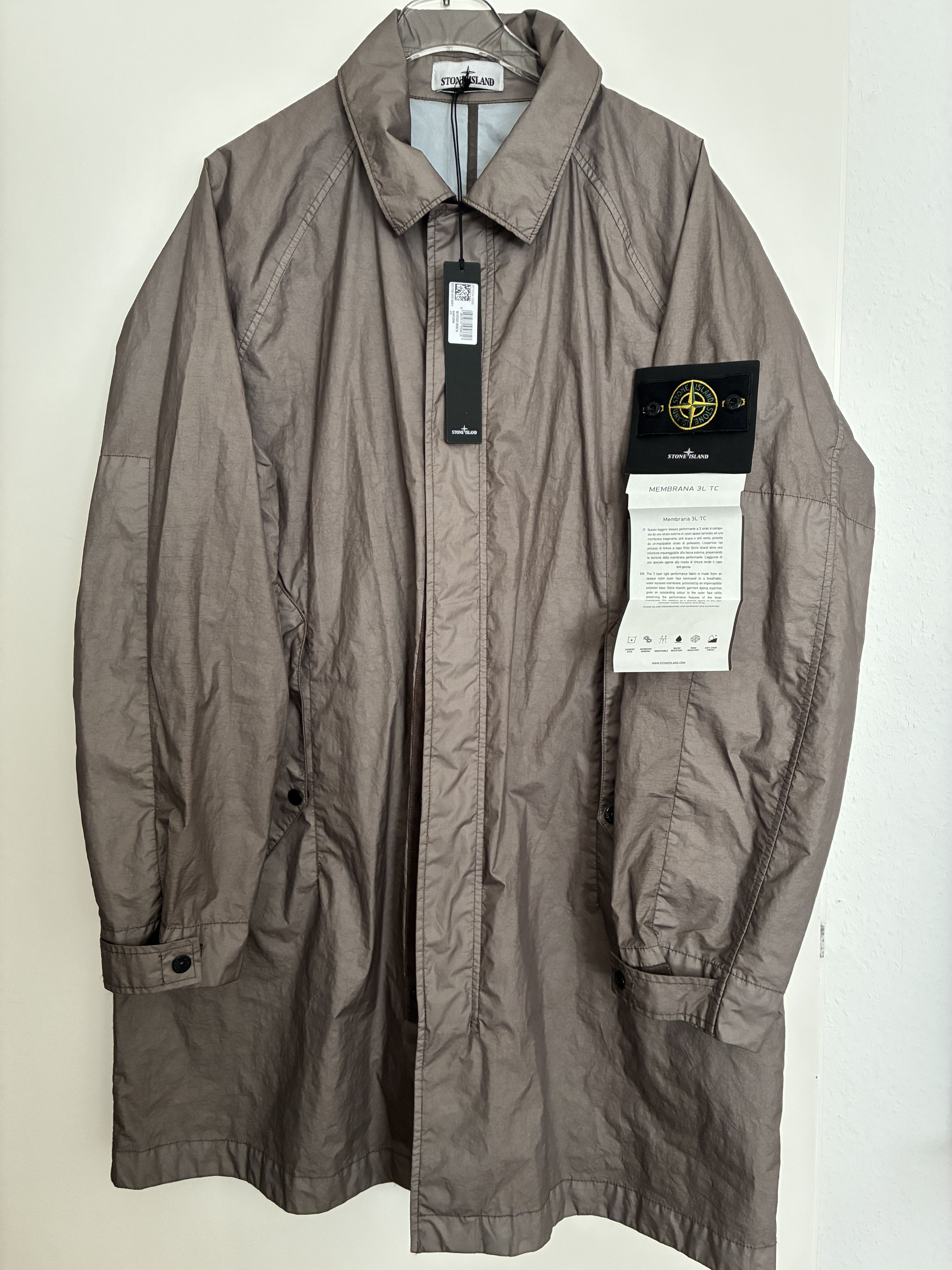 Stone Island Membrana 3L-TC Trench Coat Size US XL / EU 56 / 4 - 1 Thumbnail